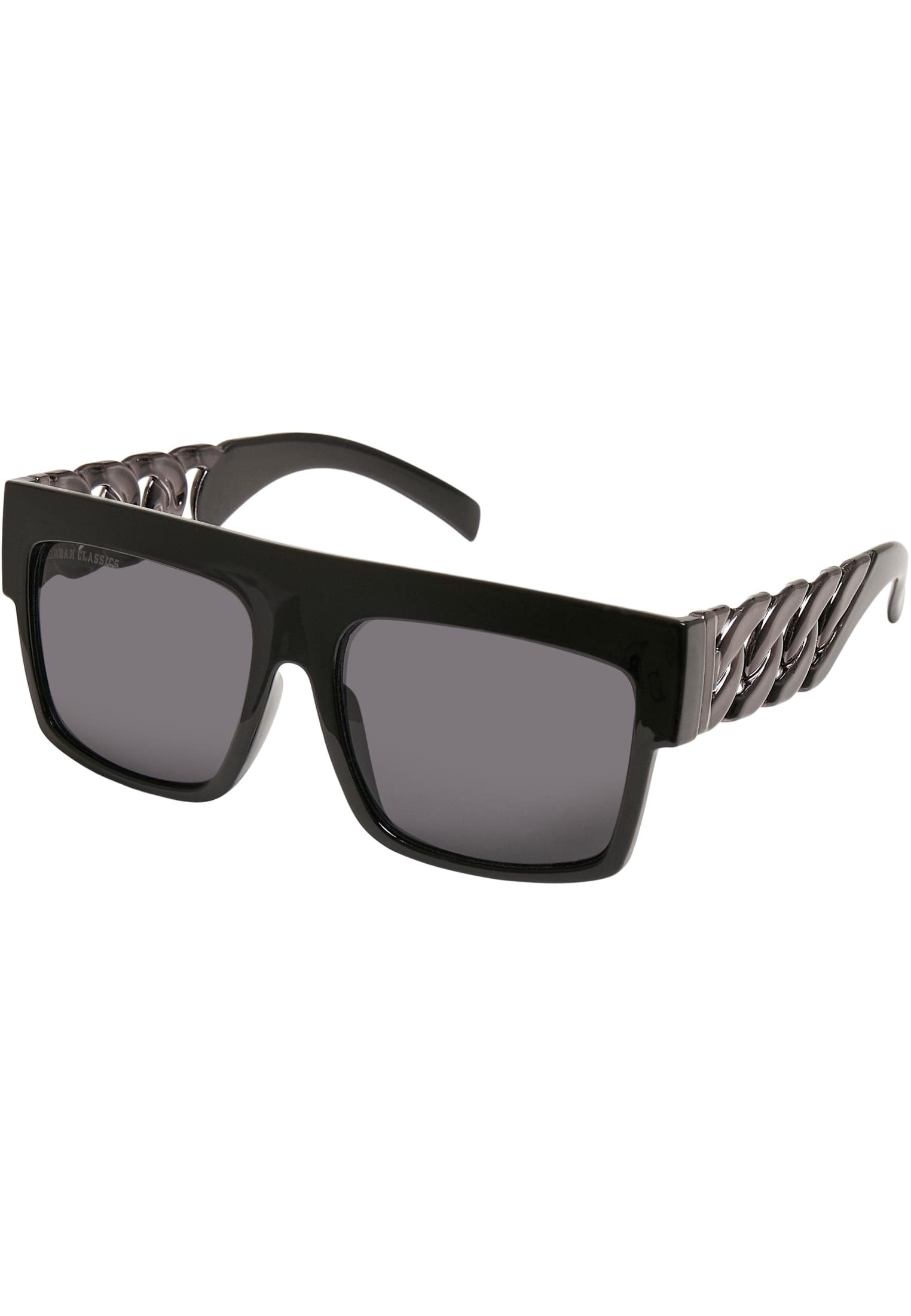 URBAN CLASSICS Sonnenbrille Accessoires Sunglasses Zakynthos with Chain black/silver