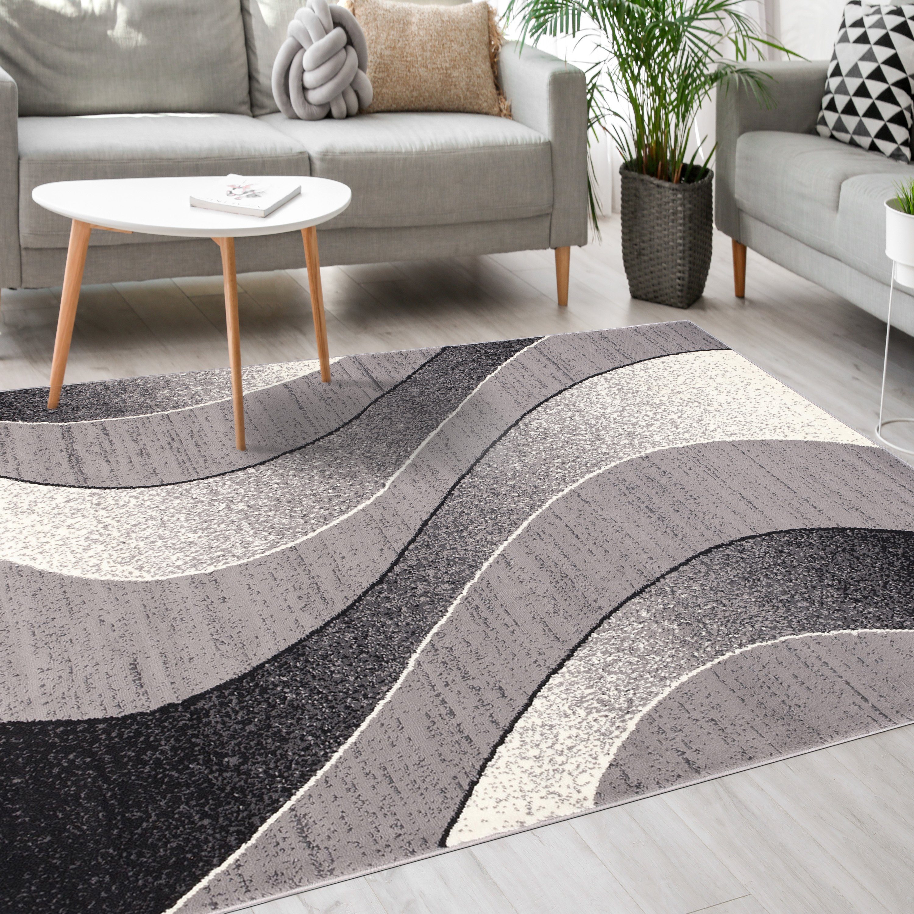 Mazovia Designteppich Modern Teppich Kurzflor Wohnzimmerteppich günstig online kaufen