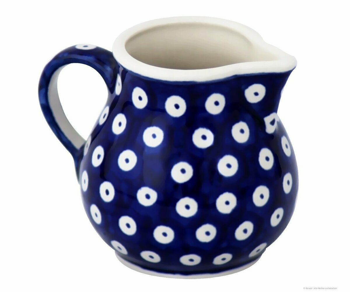 Bunzlauer Keramik Milchkännchen Bunzlauer 170ml Sahnekännchen Milchkännchen Ø9,5cm H8cm Dekor 42, 0,17 l