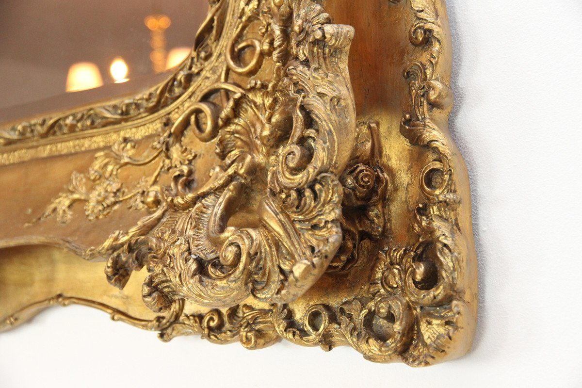 Barock cm - 120 105 mit Antik Doppelrahmen Padrino Barockspiegel Spiegel Stil Wandspiegel x Edel - Casa Gold & Prunkvoller