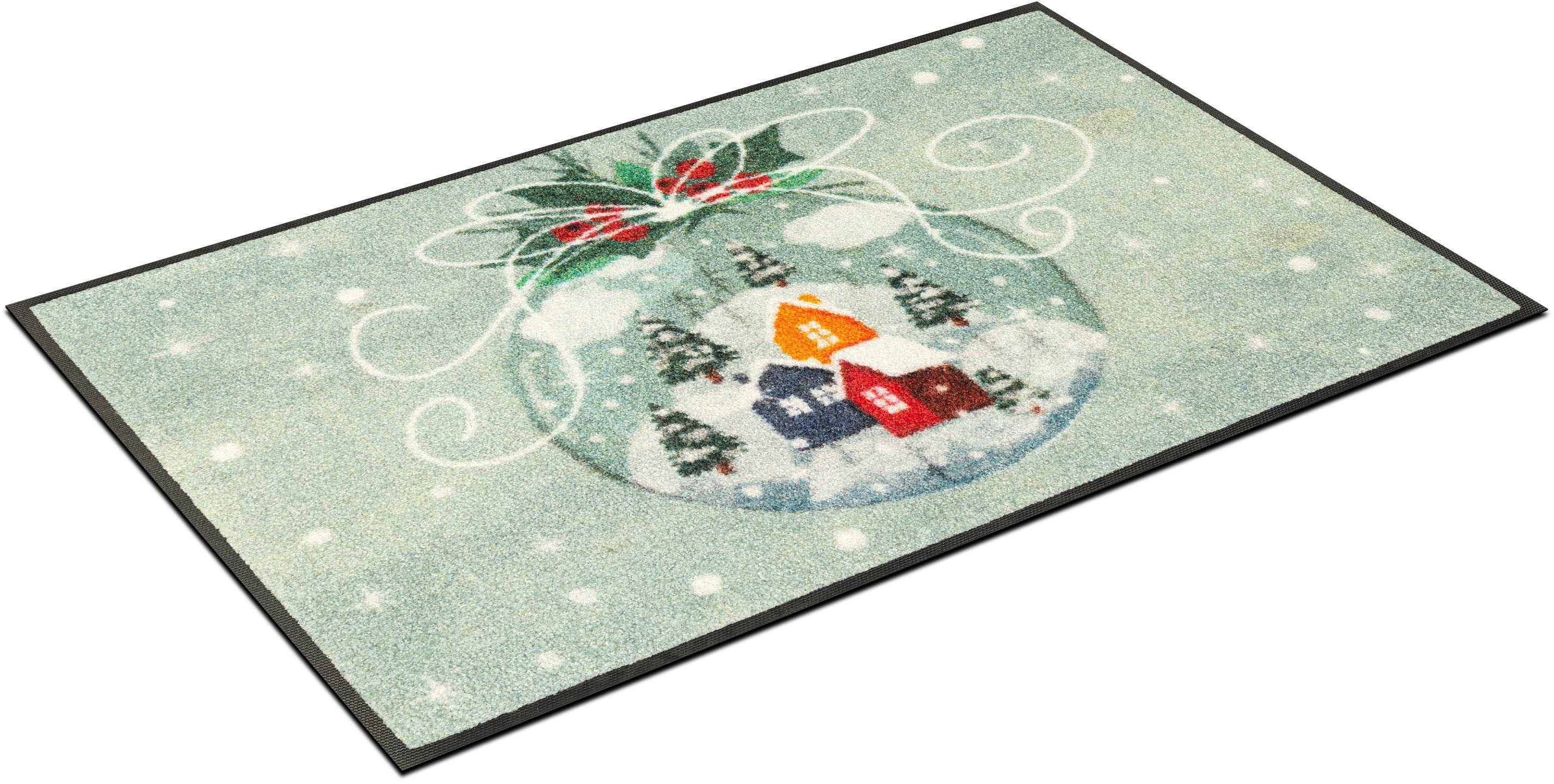 wash+dry by Kleen-Tex Fußmatte Snow Globe, rechteckig, Höhe: 7 mm