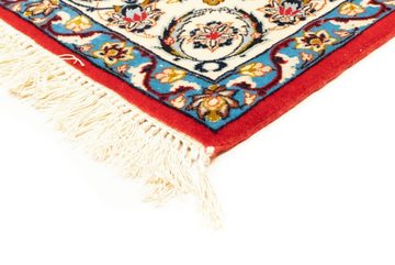 Teppich Isfahan Teppich handgeknüpft rot, morgenland, rechteckig, Höhe: 7 mm, handgeknüpft