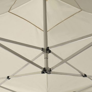 vidaXL Partyzelt Profi-Partyzelt Faltbar mit Wänden Aluminium 2×2m Creme