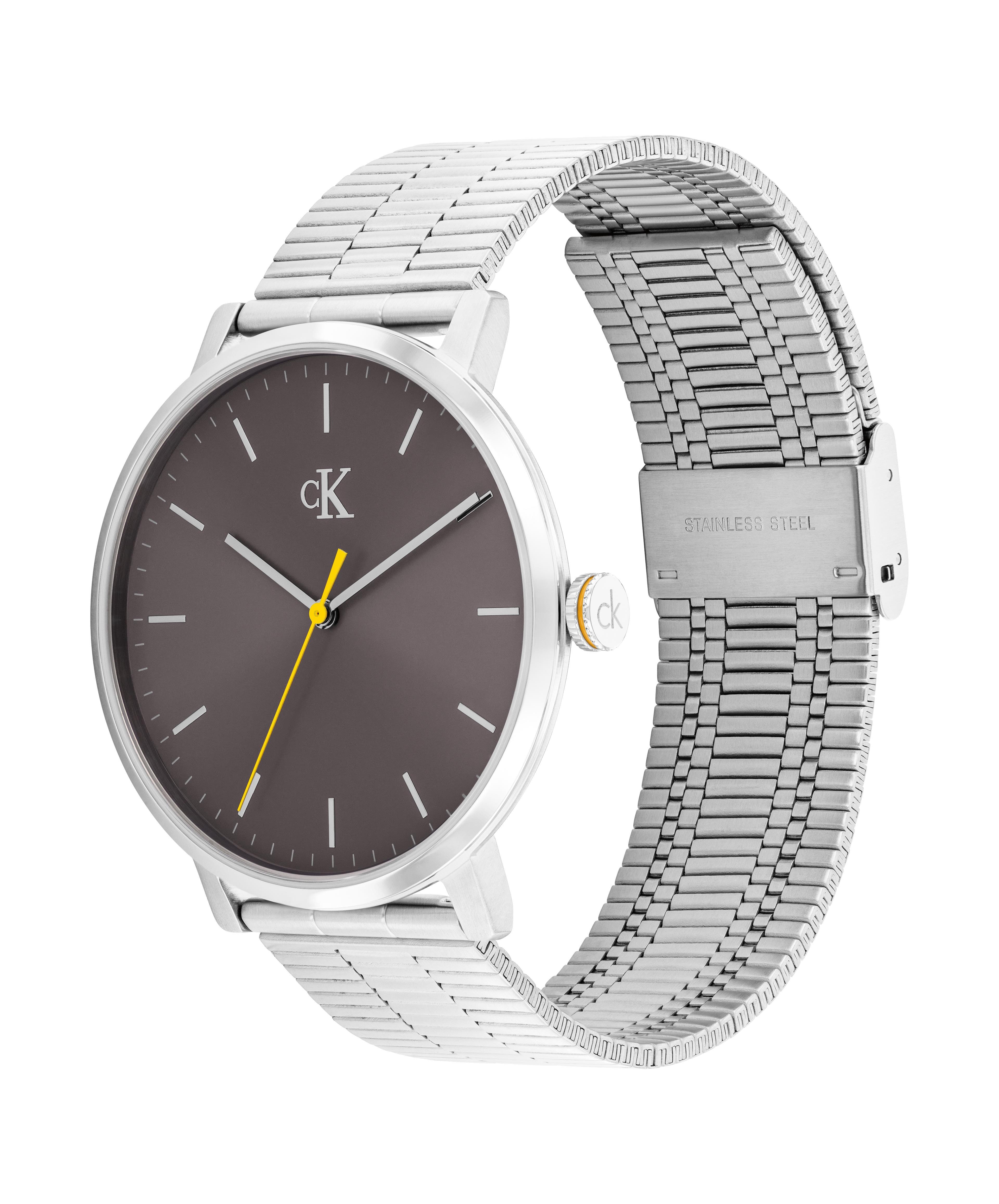 Calvin Klein Quarzuhr CK REAL 25200547, Armbanduhr, Herrenuhr, Edelstahlarmband, analog