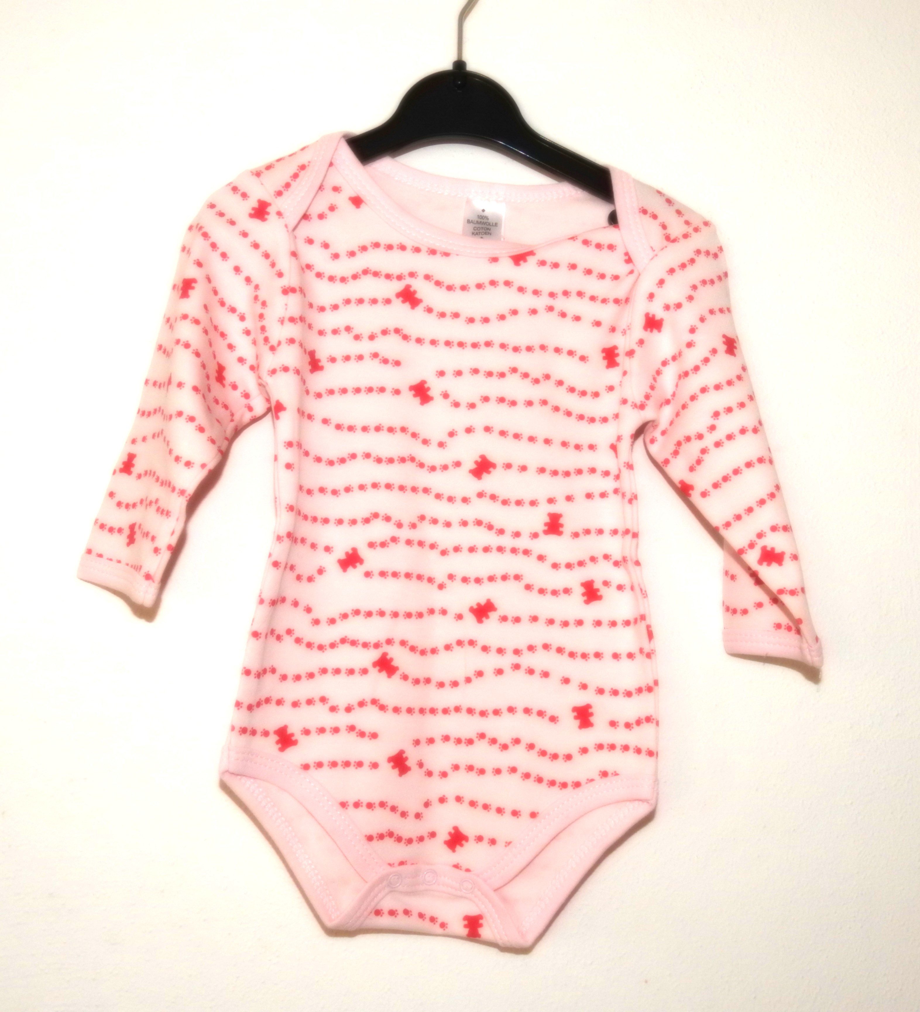 Pippi Babywear Langarmbody Bärchen
