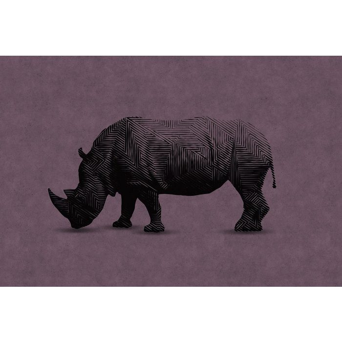 KUNSTLOFT Vliestapete Rhino 2 lichtbeständige Design Tapete