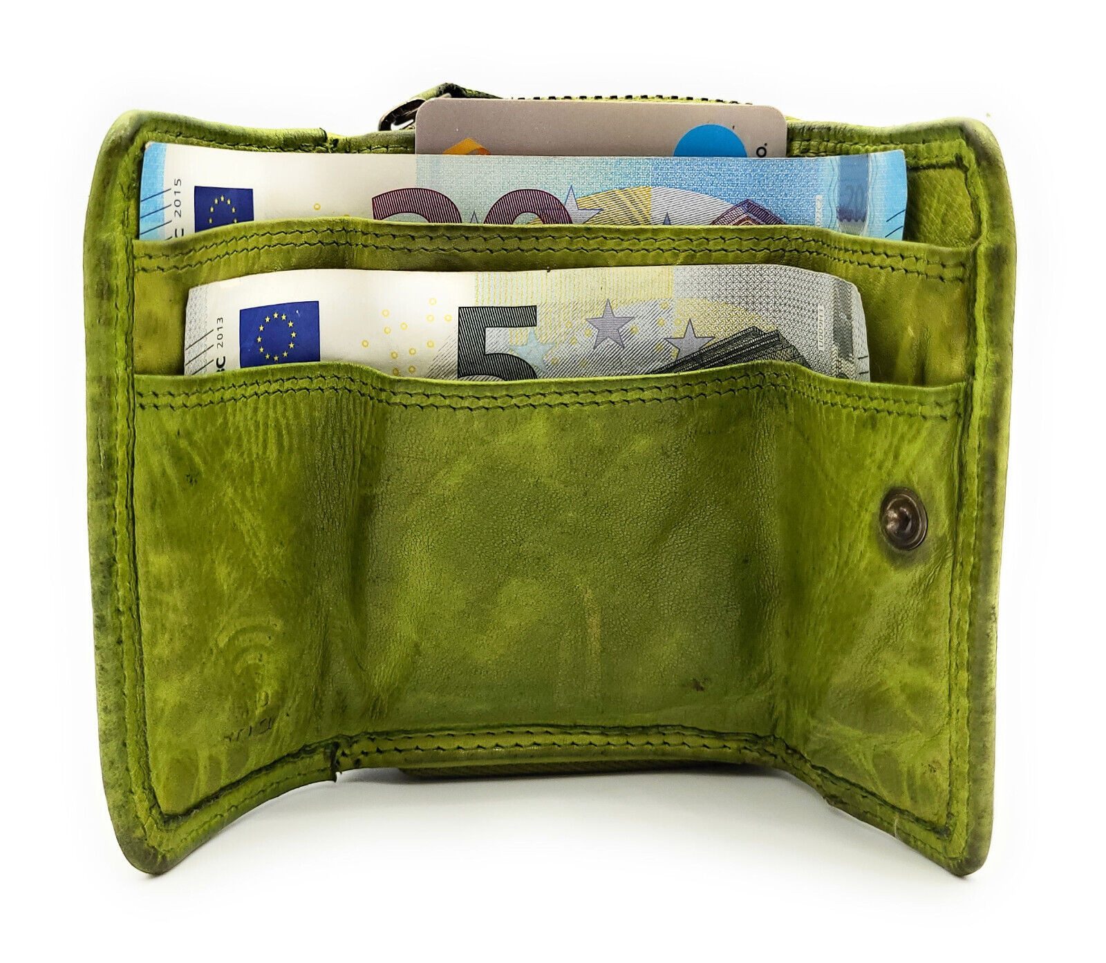 Hill Burry Mini Geldbörse kleines Waschleder Damen Portemonnaie mit RFID Sc günstig online kaufen