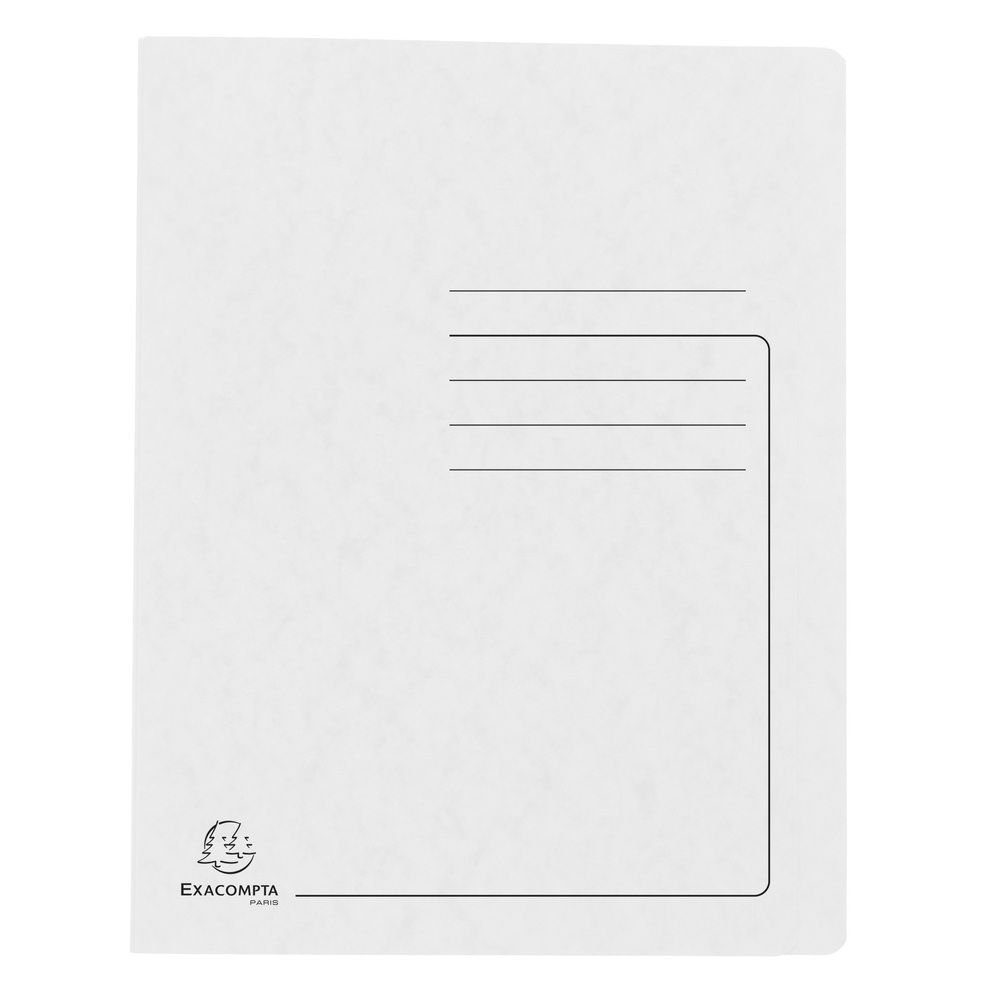 EXACOMPTA Hefter Schnellhefter - A4, 350 Blatt, Colorspan-Karton, 355 g/qm,  weiß