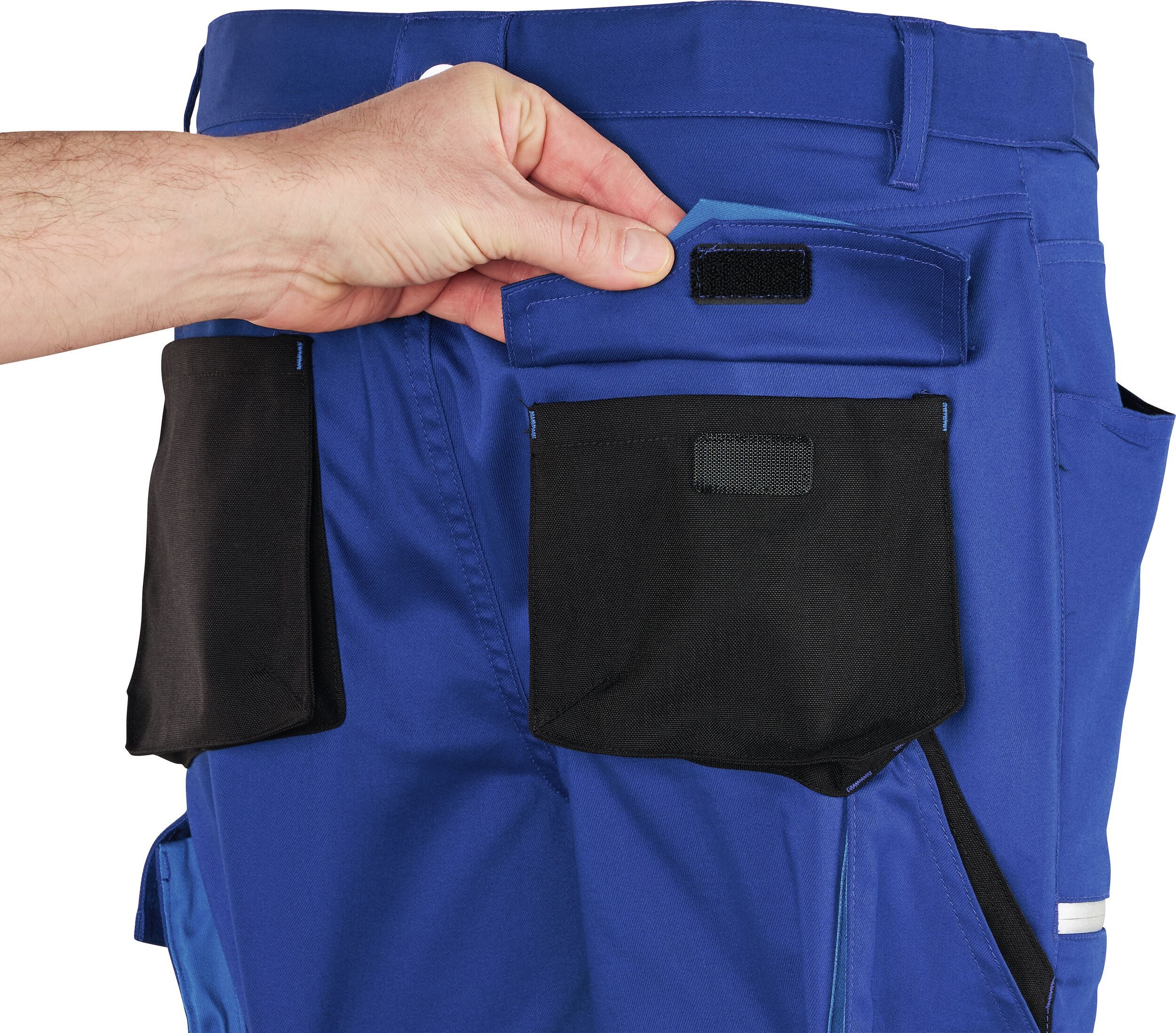 fortis Arbeitsbundhose Herren-Bundhose Flex kornblau/schwarz/blau