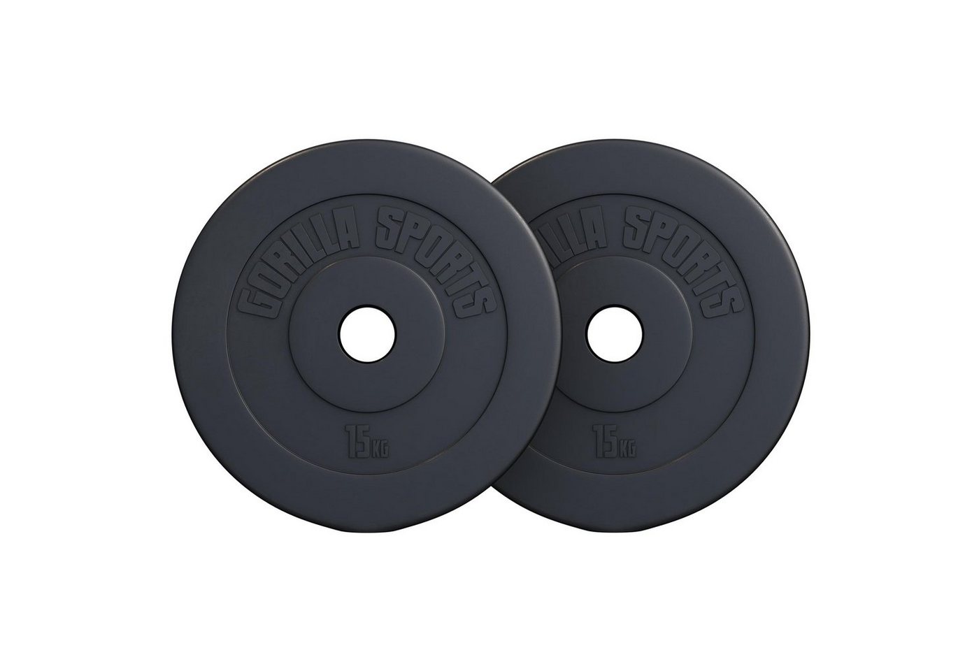 GORILLA SPORTS Hantelscheibe Hantelscheibe Olympia 50/51mm Kunststoff 1,25KG - 15KG, 30 kg