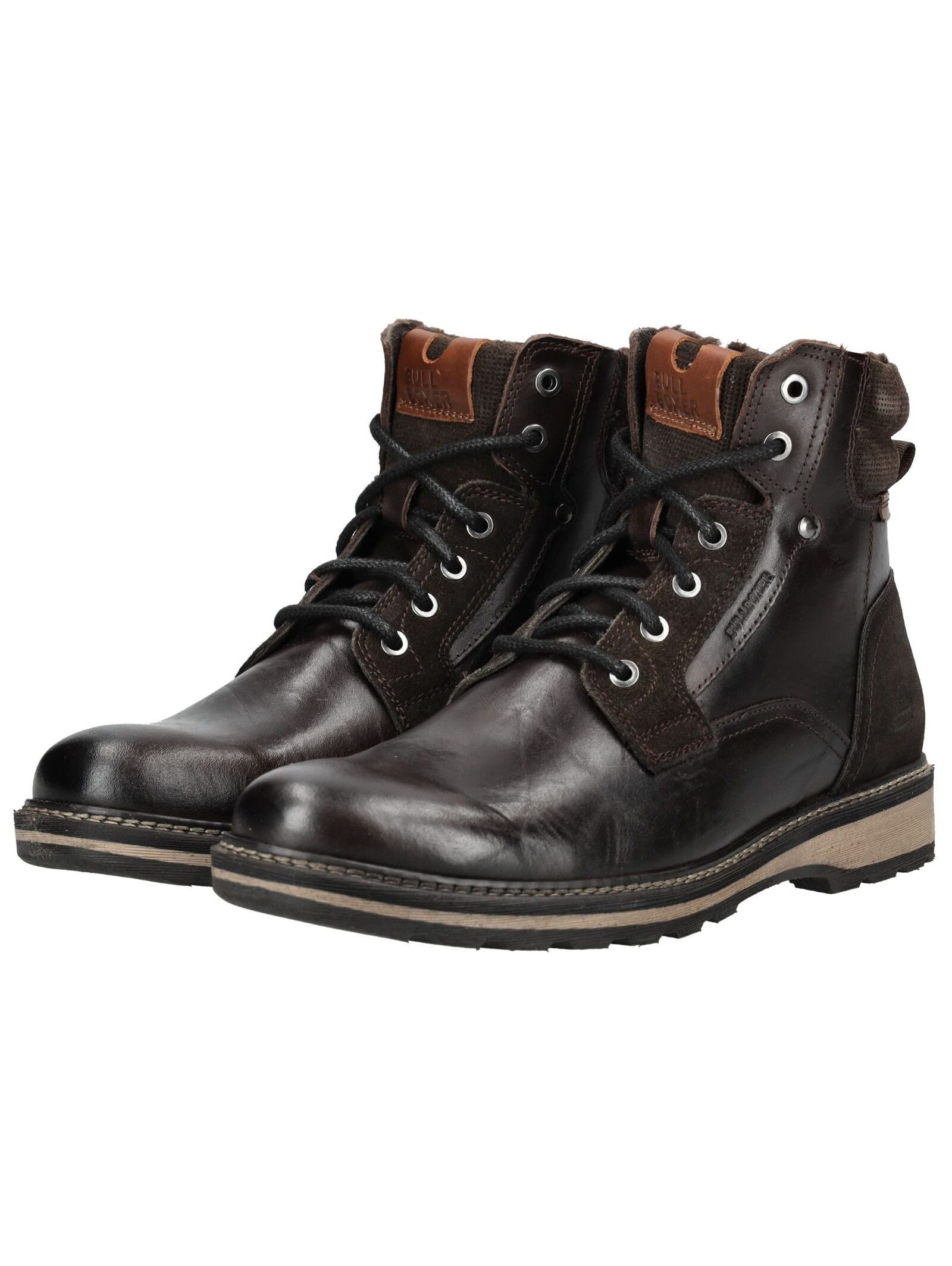 Bullboxer Stiefelette Leder/Textil . Schnürstiefelette