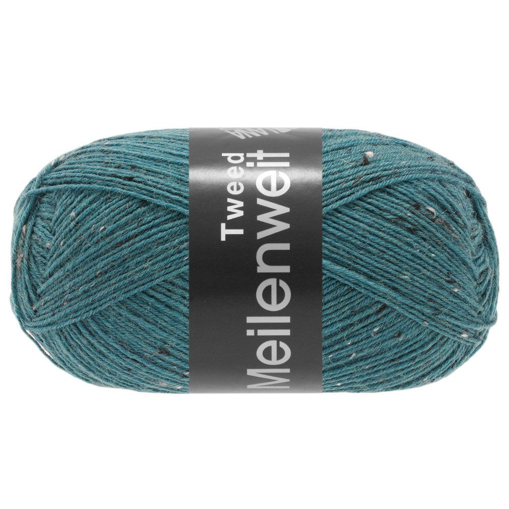 LANA GROSSA MEILENWEIT 100 g TWEED Häkelwolle, 420 m (ideal auch für Trachtensocken, Trachtenstutzen & Stulpen, 4-fach Sockenwolle gepunktet, mit Tweed-Noppen), 100 g