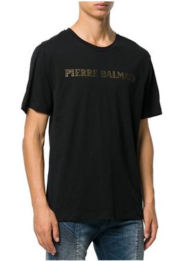 Balmain T-Shirt PIERRE BALMAIN MENS ICONIC TOP LOGOSHIRT GOLD LOGO SHIRT KURZARM T-SHI