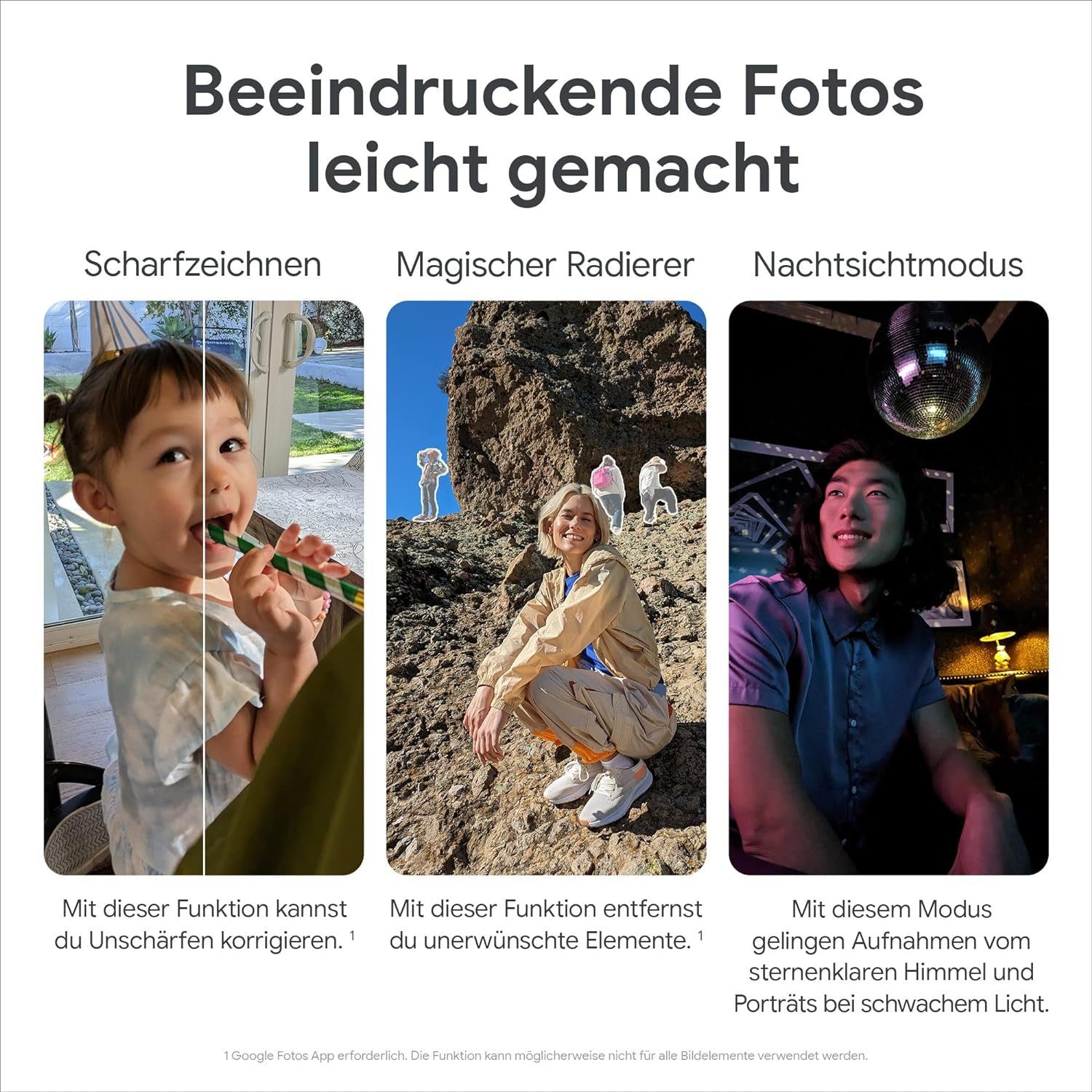 Google Pixel 7a - Dual Sim - 5G - ohne Simlock - Android Smartphone (15,20 cm/6.1 Zoll, 64 MP Kamera, Dual Kamera Handy)