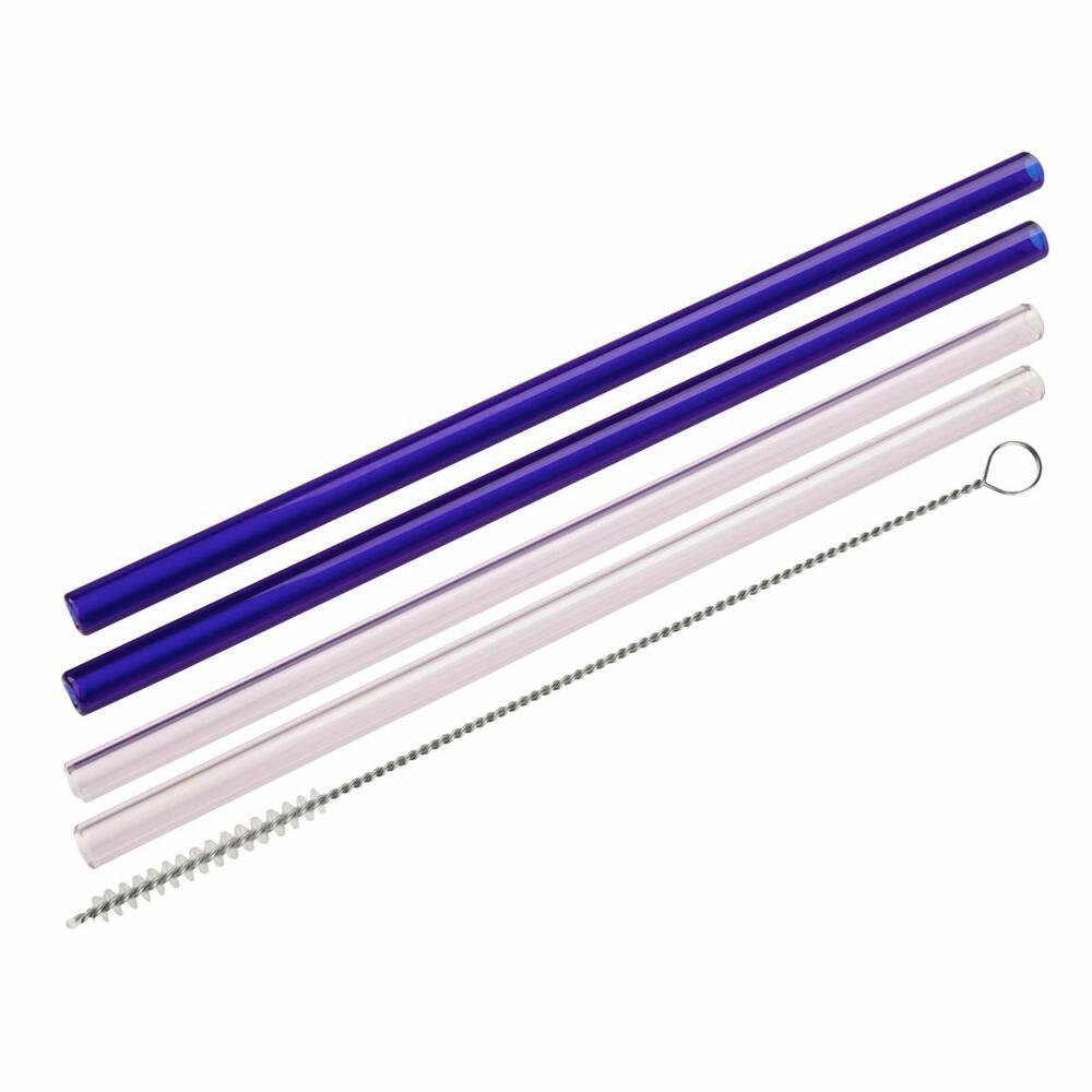 Trinkhalme 4er Set Rio Party bunt 21 cm