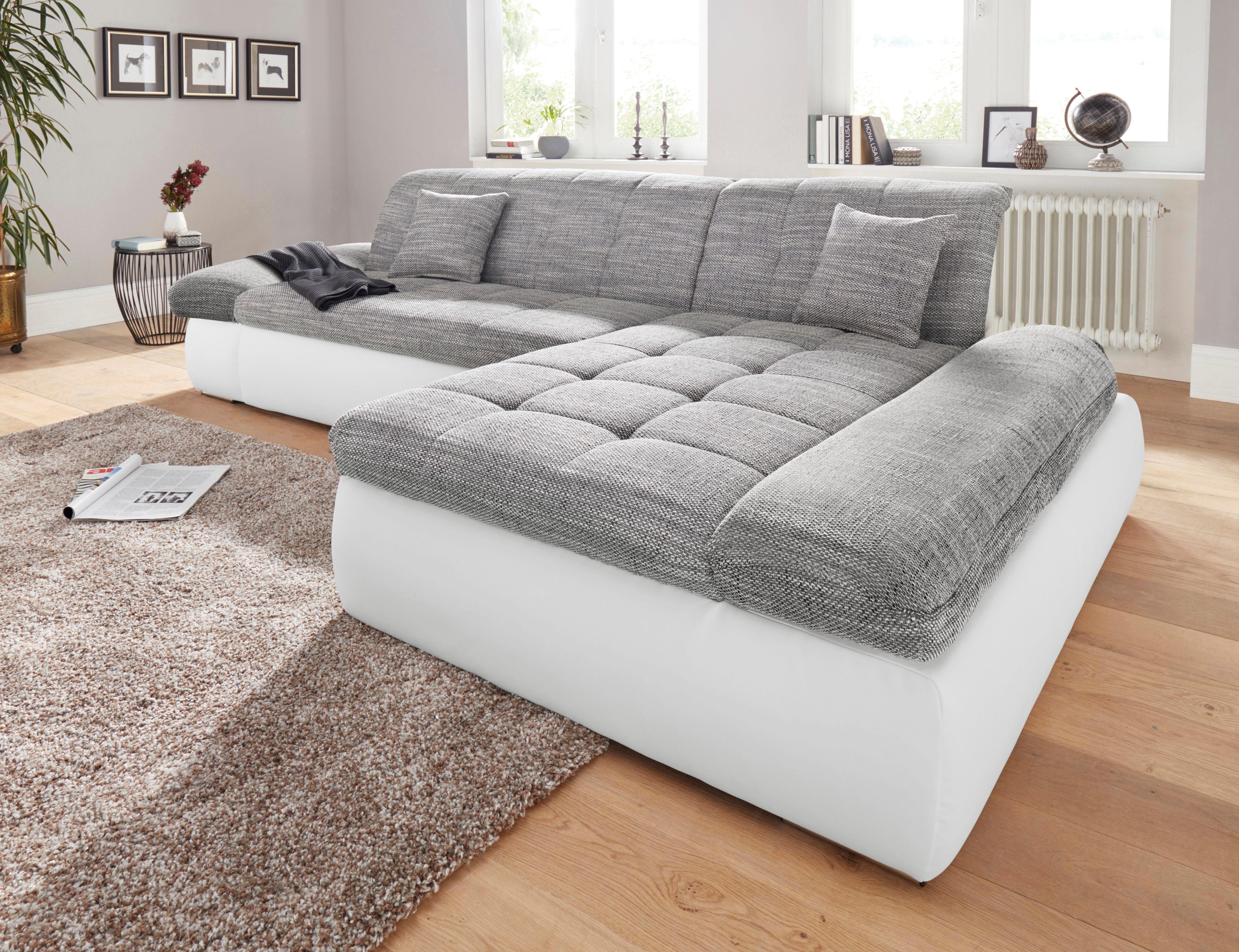 DOMO collection Ecksofa "NMoric incl. Zierkissen B/T/H: 273/216/80 cm L-For günstig online kaufen