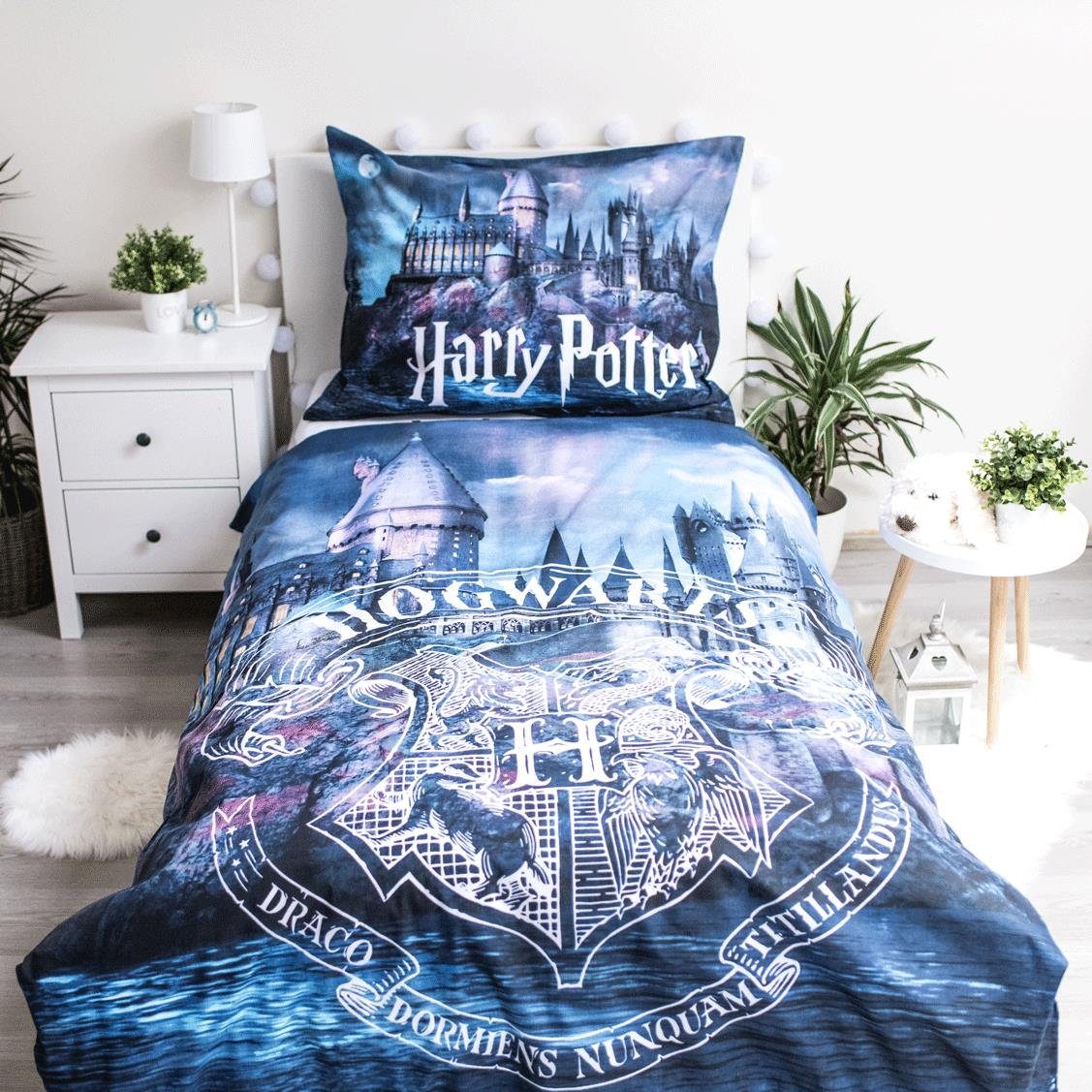 Bettwäsche Harry Potter leuchtende Wende Bettwäsche Hogwarts Kopfkissen
