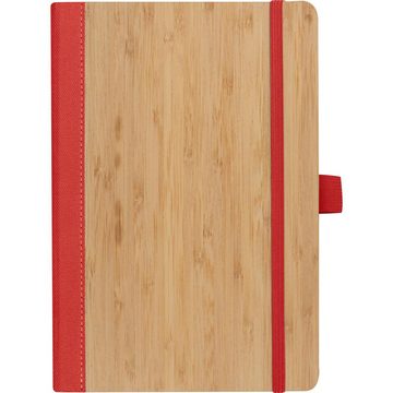 Livepac Office Notizbuch Notizbuch / Cover aus Bambus / DIN A5 / 192 Seiten / Farbe: rot