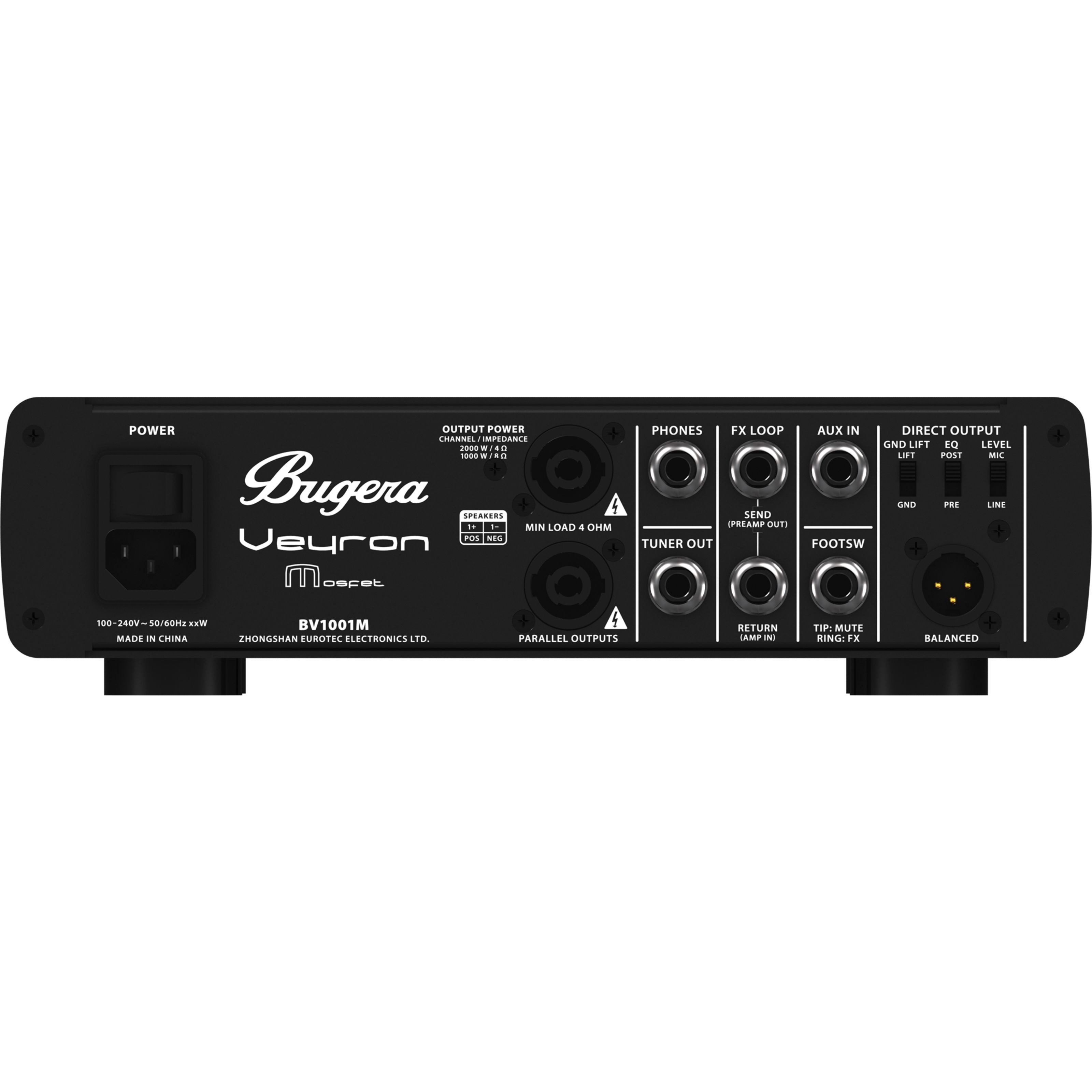 Bugera Verstärker (BV1001M Veyron Mosfet Head - Bass Topteil)