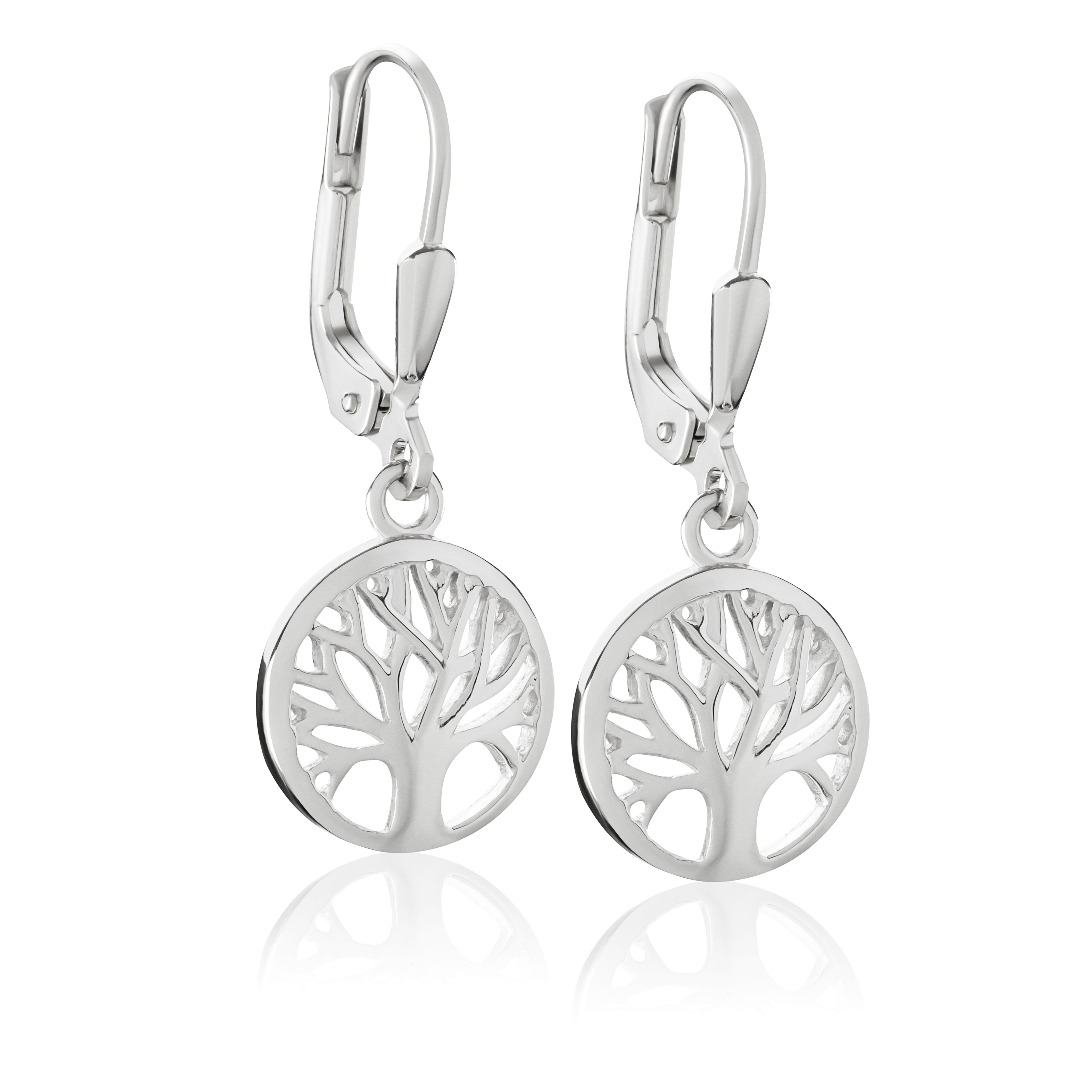 NKlaus Paar Ohrhänger Paar 10mm Baum des Lebens Ohrhänger 925 Sterling S