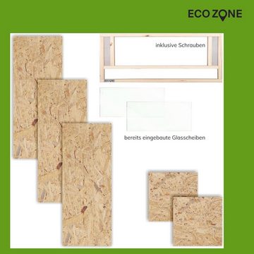 ECOZONE Terrarium Holz Terrarium mit Frontbelüftung 100 x 40 x 40 cm, Aus OSB Platten