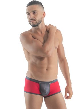 Geronimo Boxershorts Erotic Push or Zipp Boxer mit Druckknöpfen Red S (Mini-Boxer, 1-St) erotisch