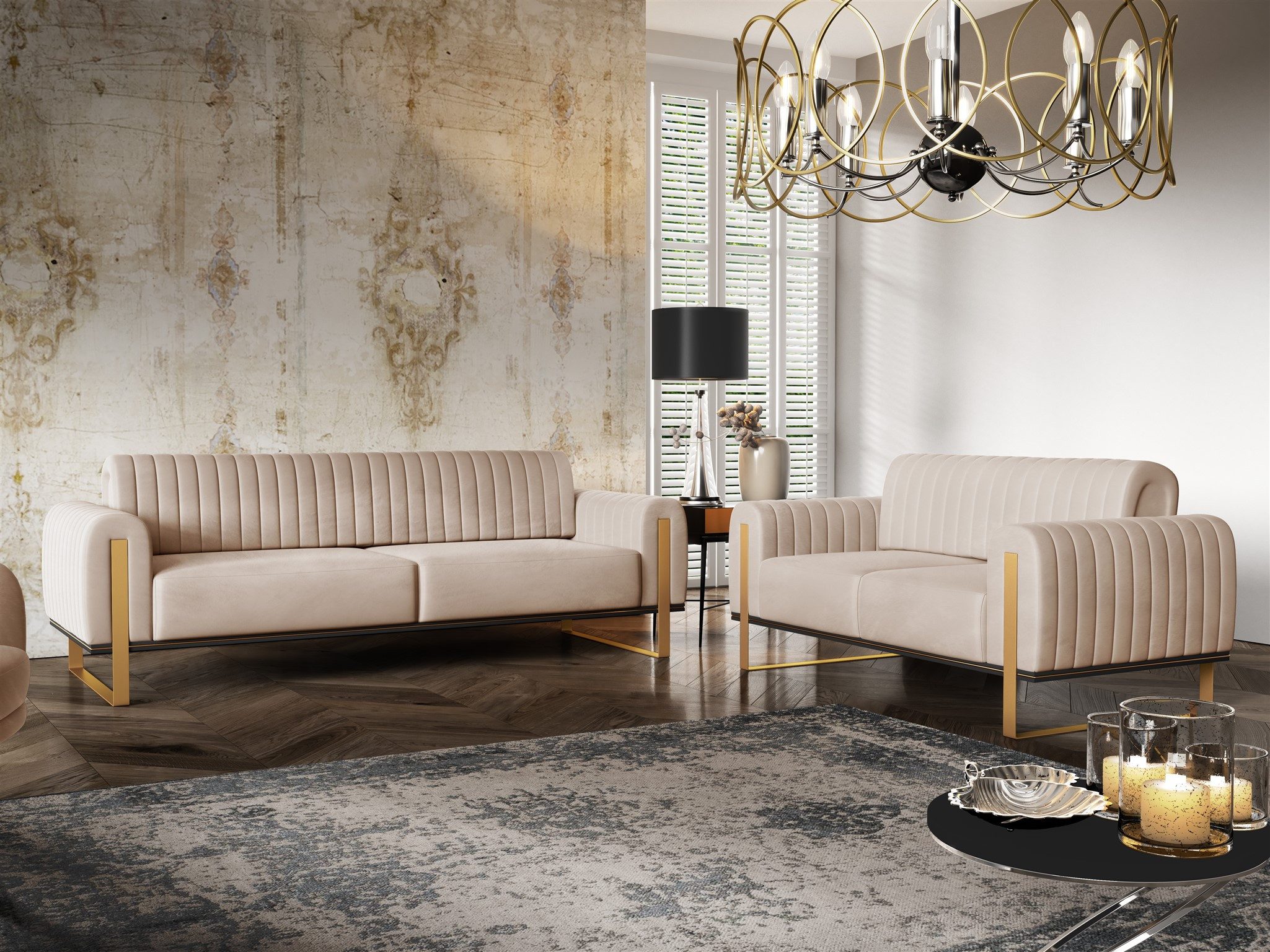 Fun Möbel Polstergarnitur Sofaset Designersofas FUN günstig online kaufen