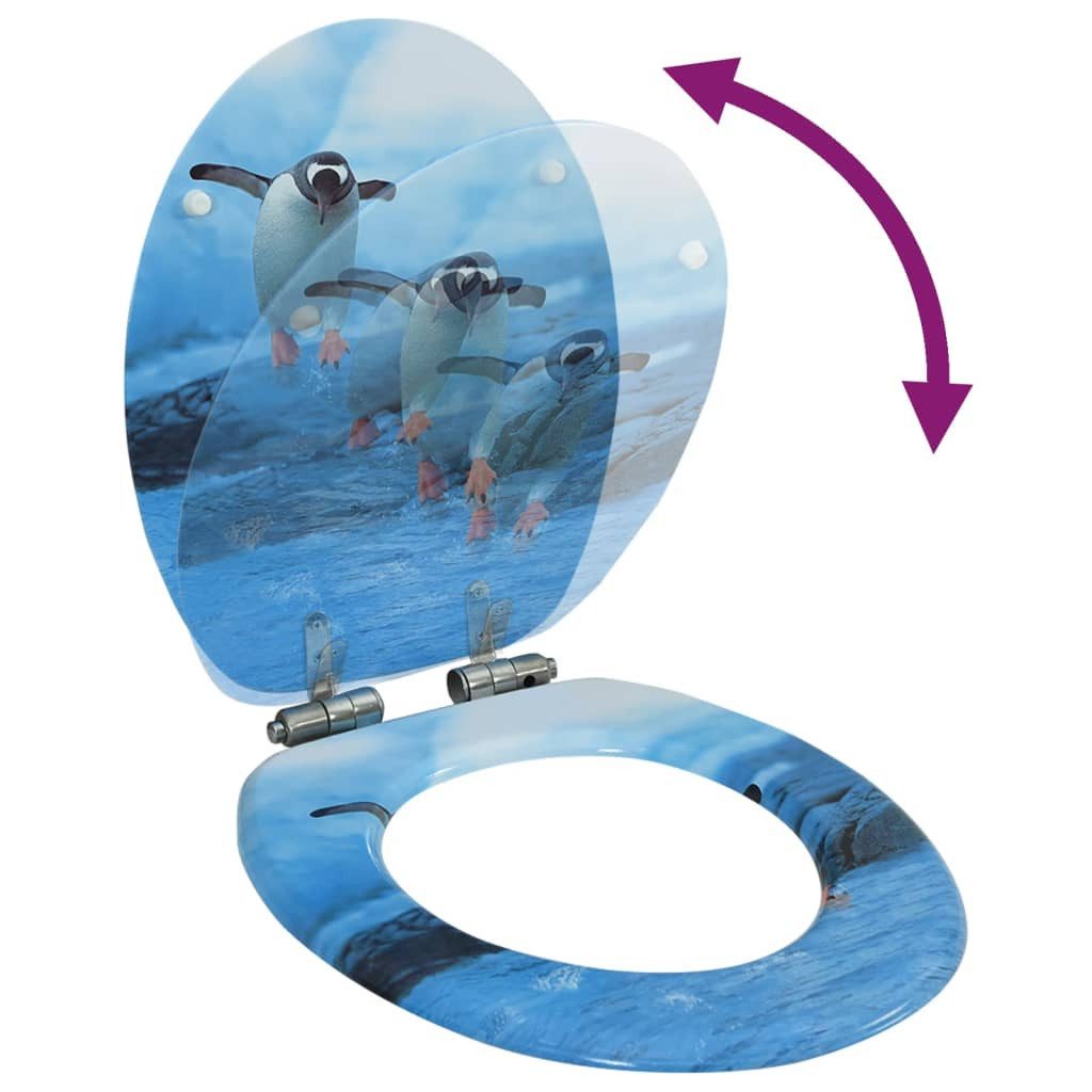 Thumbnail - vidaXL WC-Sitz Toilettensitz mit Soft-Close-Deckel MDF Pinguin-Design (1-St)