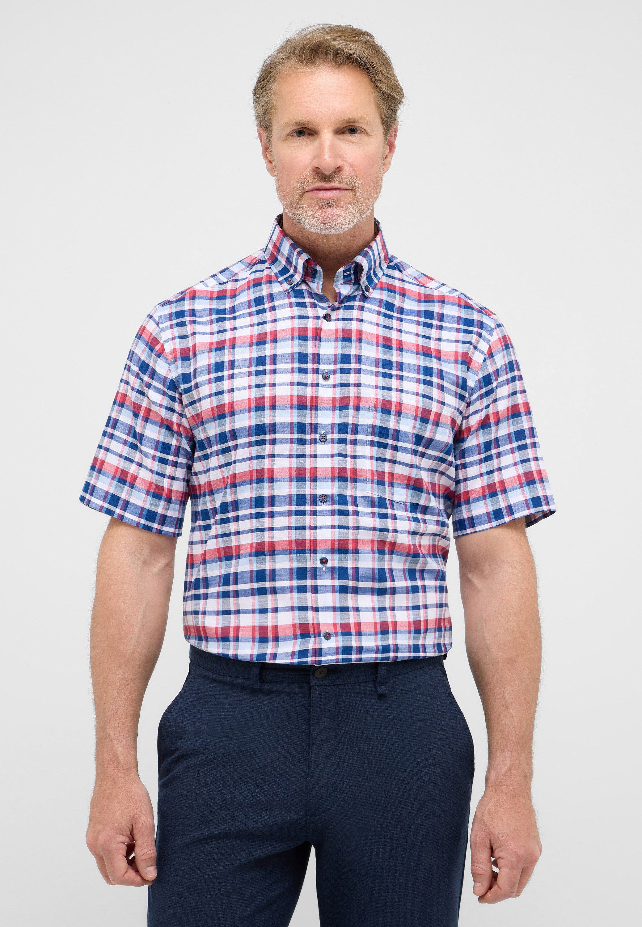 Eterna Kurzarmhemd MODERN FIT EASY IRON (bügelleicht)