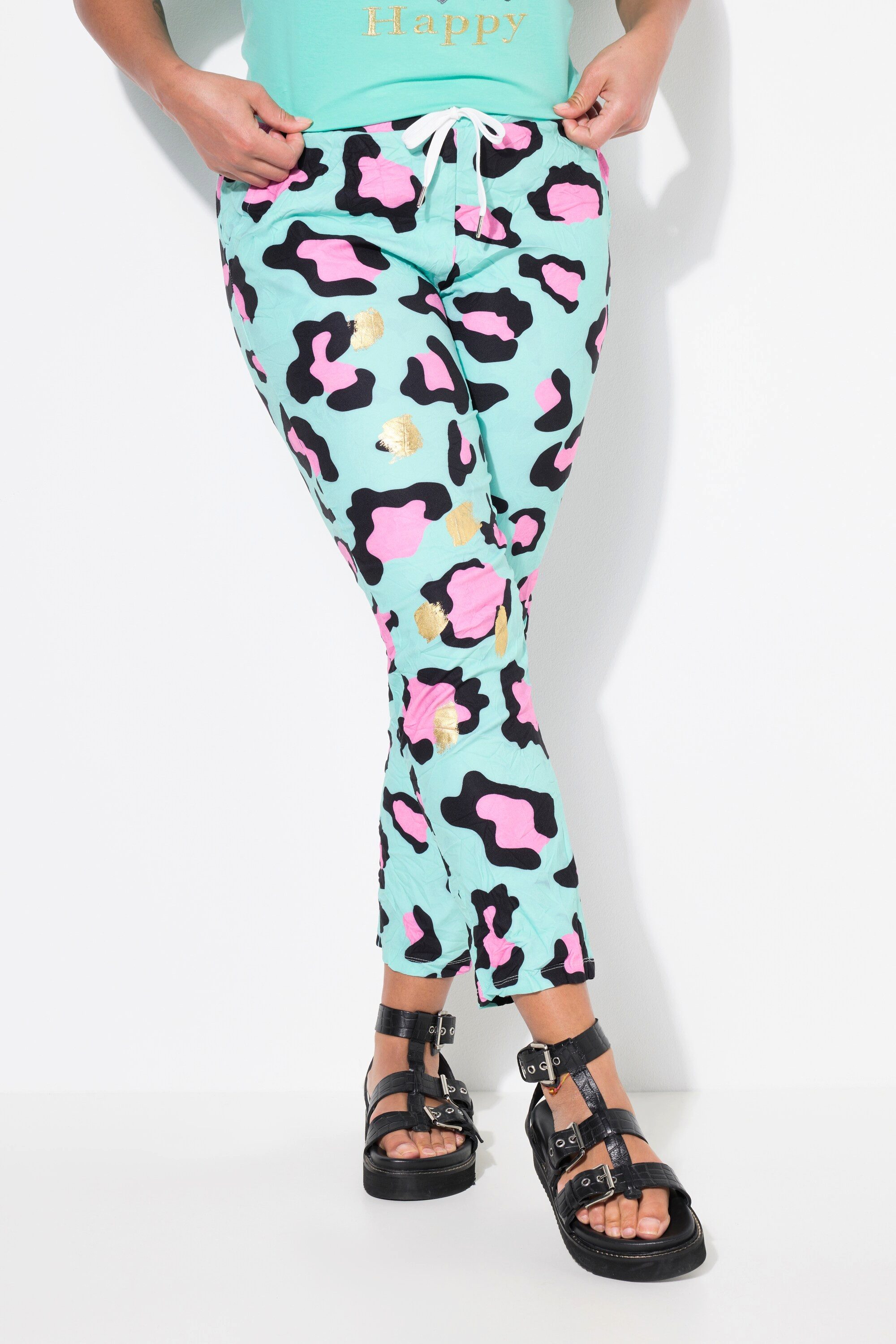 Angel of Style Funktionshose Joggpants Loose Fit Leodruck Knitter
