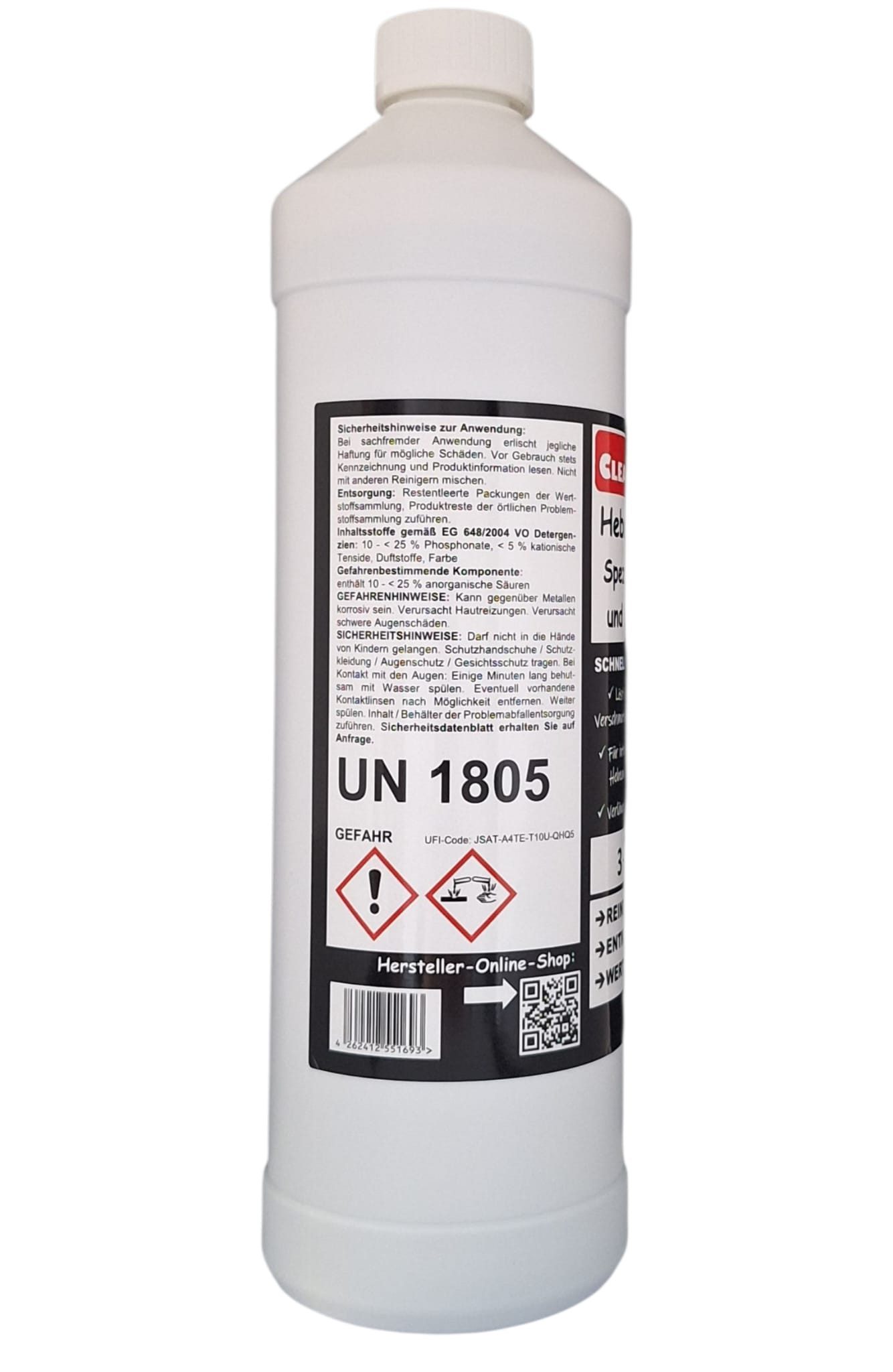 CleanPrince Hebeanlage Spezialreiniger + Entkalker für Hebeanlagen 3 in 1