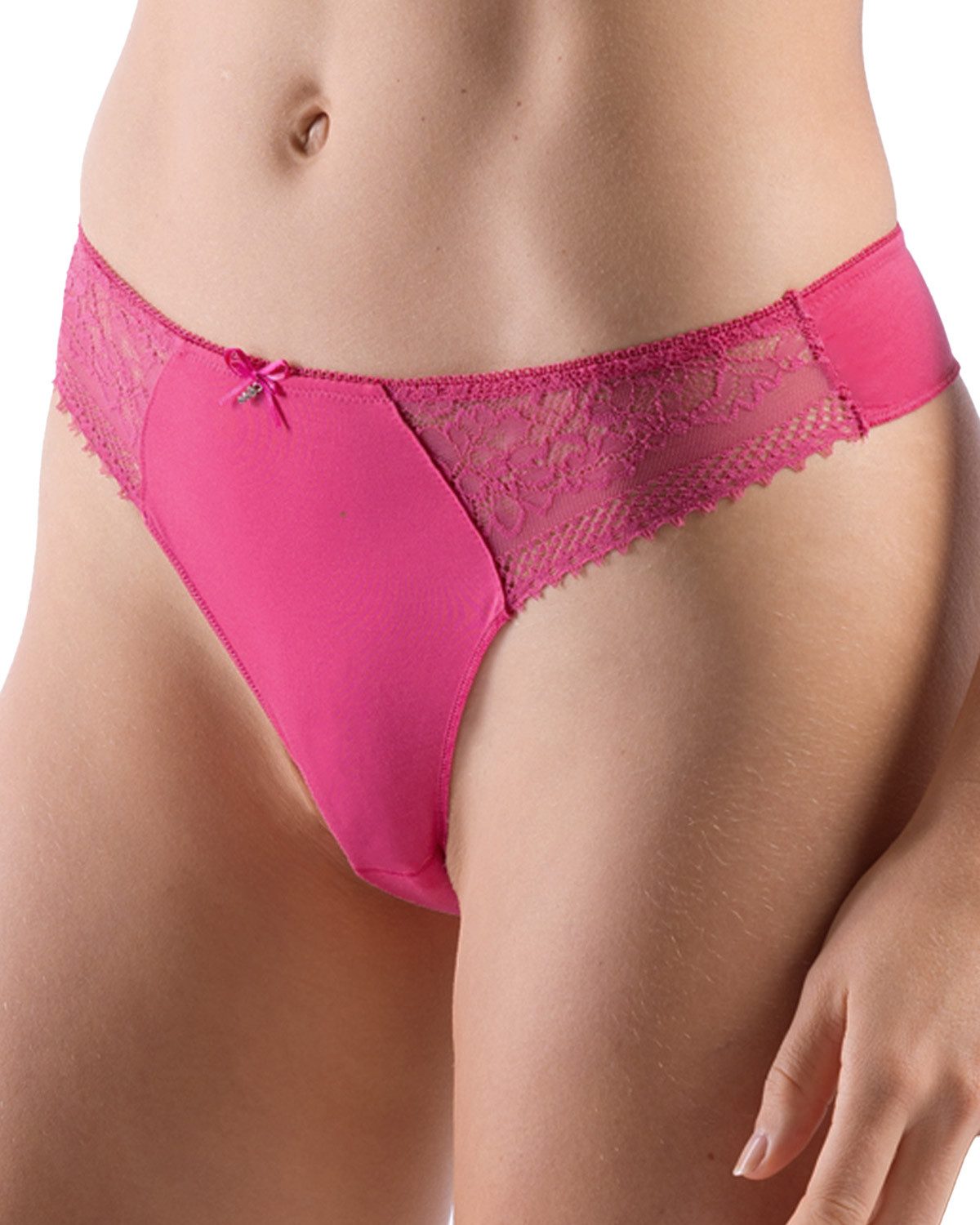 String mit Spitze 'MIAMI' 16100300, Lotus Pink