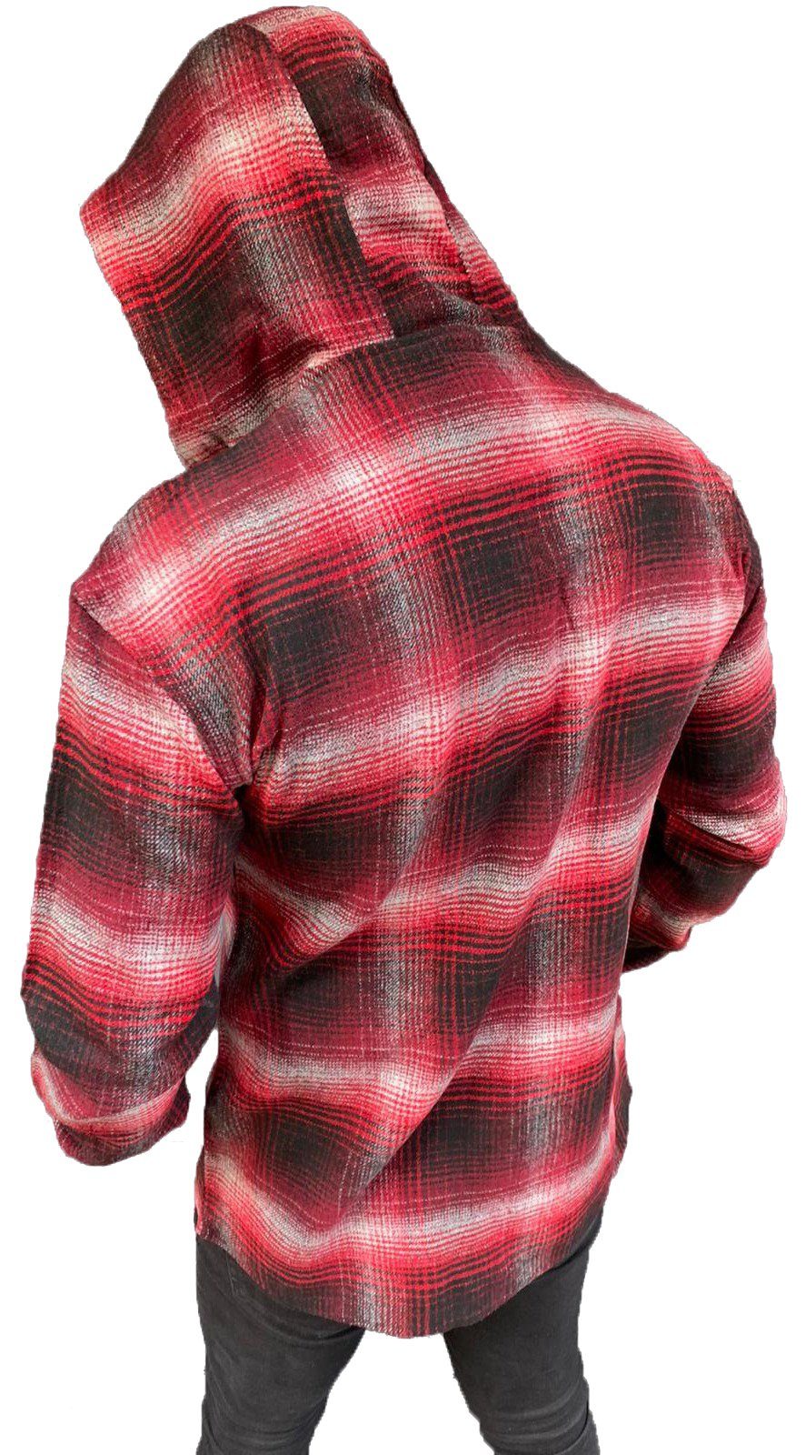 Megaman Jeans Flanellhemd Megman Herren Hemd Baumwolle mit Kapuze günstig online kaufen