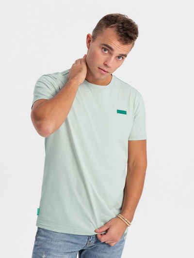 OMBRE T-Shirt Herren-T-Shirt aus Baumwolle mit kontrastierenden Fäden