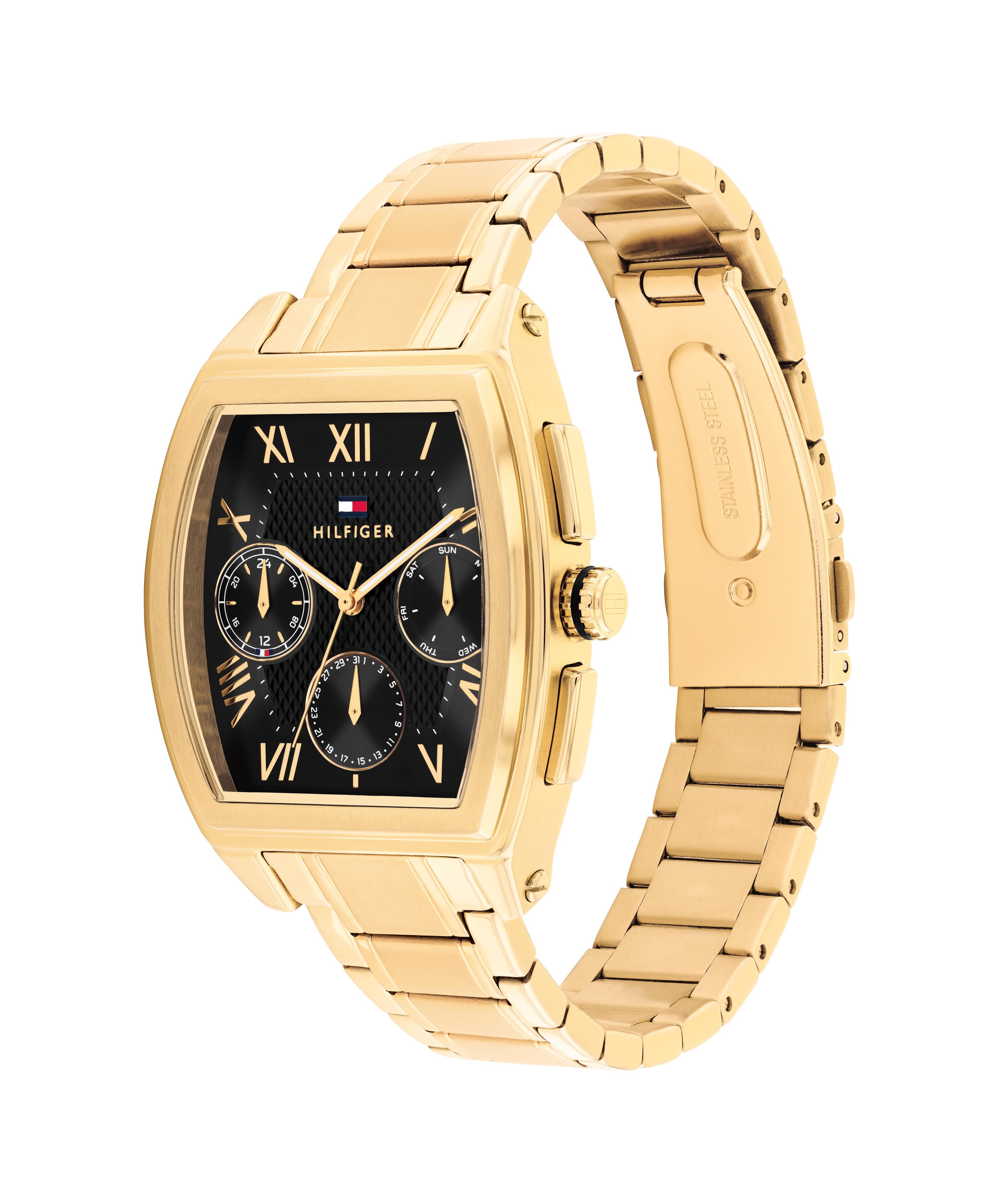 Tommy Hilfiger Multifunktionsuhr TH-OXFORD 1710764, Quarzuhr, Armbanduhr, Herrenuhr, Edelstahlarmband, analog