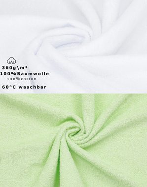 Betz Handtuch Set 10-TLG. Handtuch-Set Palermo Farbe weiß und grün, 100% Baumwolle (Set, 10-St)