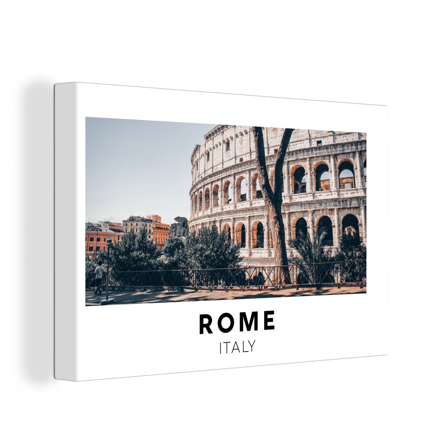 OneMillionCanvasses® Leinwandbild Italien - Rom - Kolosseum, (1 St), Wandbild Leinwandbilder, Aufhängefertig, Wanddeko, 30x20 cm