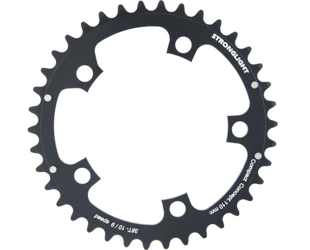 Kettenschaltung STRONGLIGHT KETTENBLATT SCHWARZ 38Z 110MM LOCHKREIS