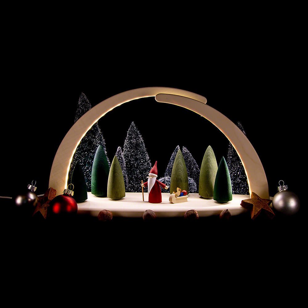 Seiffener Volkskunst Schwibbogen Weihnachtswichtel (42x21cm) Leuchterbogen von Seiffener Volkskunst – Bild 5 von 5