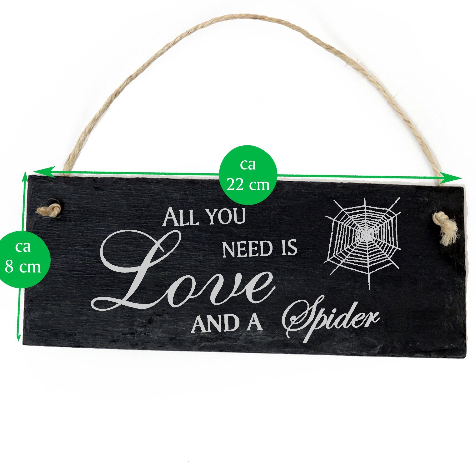 and 22x8cm All you Spider Dekolando a need Hängedekoration Love Spinnennetz is