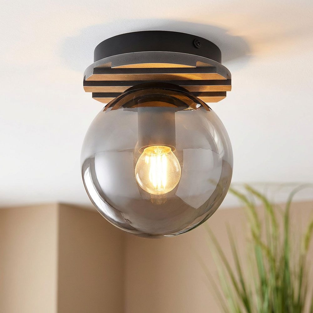 GLOBO LIGHTING LED Deckenleuchte, Leuchtmittel inklusive, Warmweiß, LED Deckenleuchte Deckenlampe Wohnzimmerlampe Glas H 20 cm