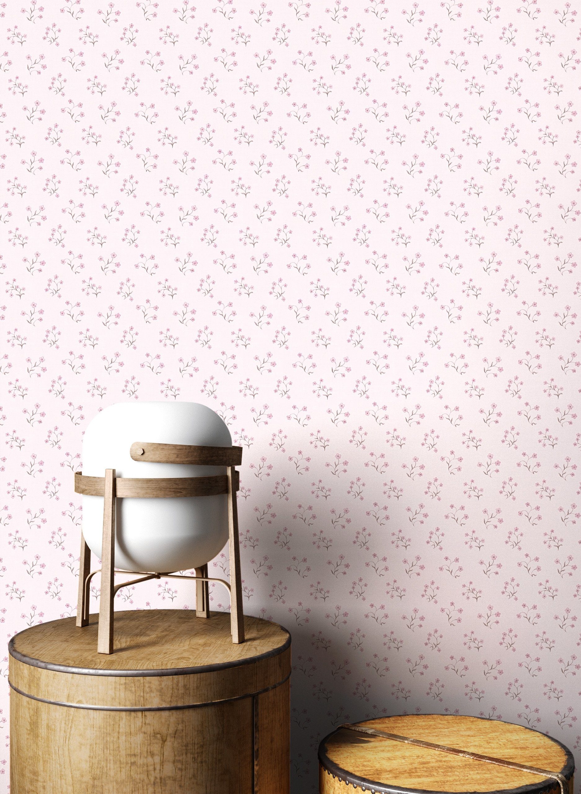 Newroom Vliestapete Elenora Rose Tapete Vintage Blumen,Blätter,Blüten, Rose Tapete Floral Blumen - Vintage Blumentapete Braun Romantisch 3D Optik Blätter Blüten für Schlafzimmer Wohnzimmer Küche, Blumentapete