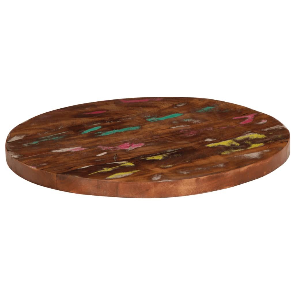 vidaXL Tischplatte 50 cm Tischplatte Ø 50x3,8 cm Rund Altholz Massiv