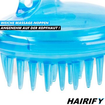 MAVURA Massagebürste HAIRIFY Premium Shampoo Bürste Silikon Kopfmassage Kopfhaut, Massage Anti Schuppen Bürste Peeling Silikonkamm [Nass & Trocken]
