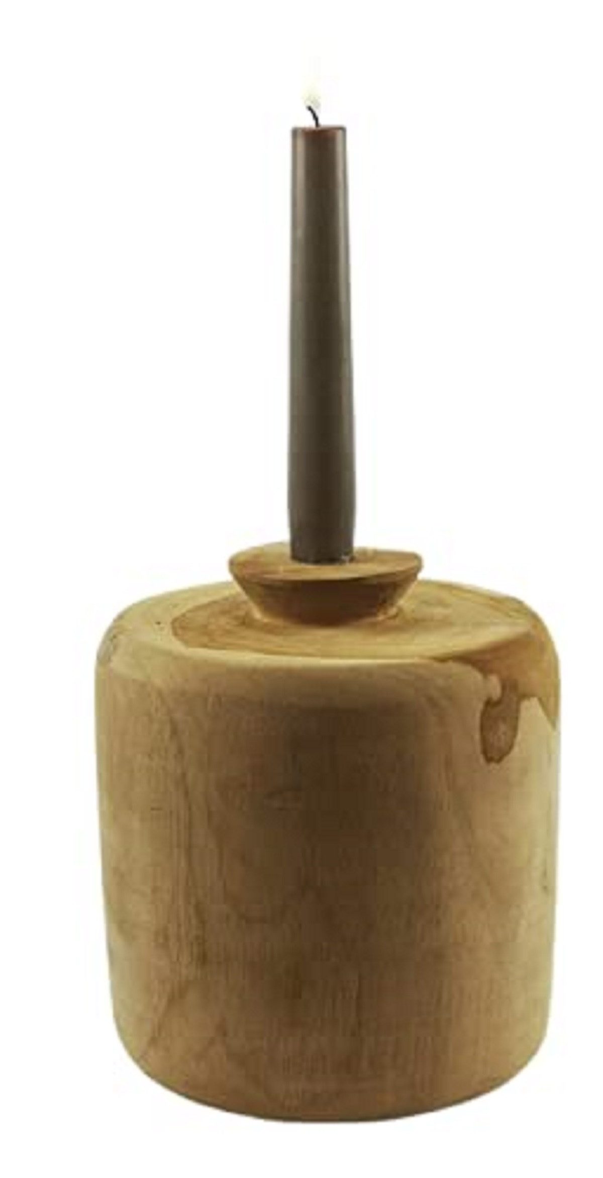 AMBIENTE-LEBENSART.DE Kerzenständer Kerzenständer-Kerzenleuchter-Windlicht-Teakholz-Massiv-Deko