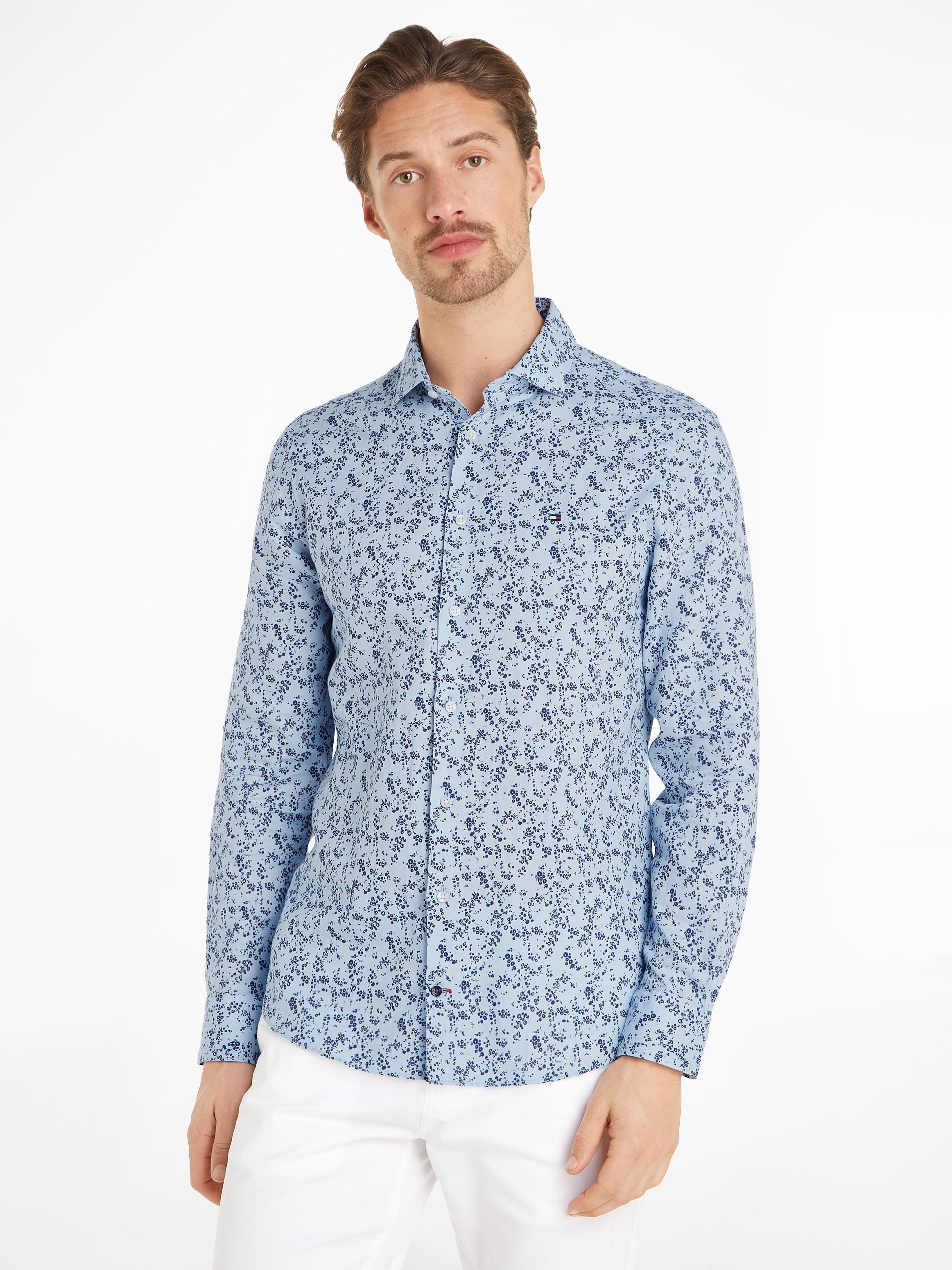 Tommy Hilfiger Langarmhemd CL W-CO/LI DITSY günstig online kaufen