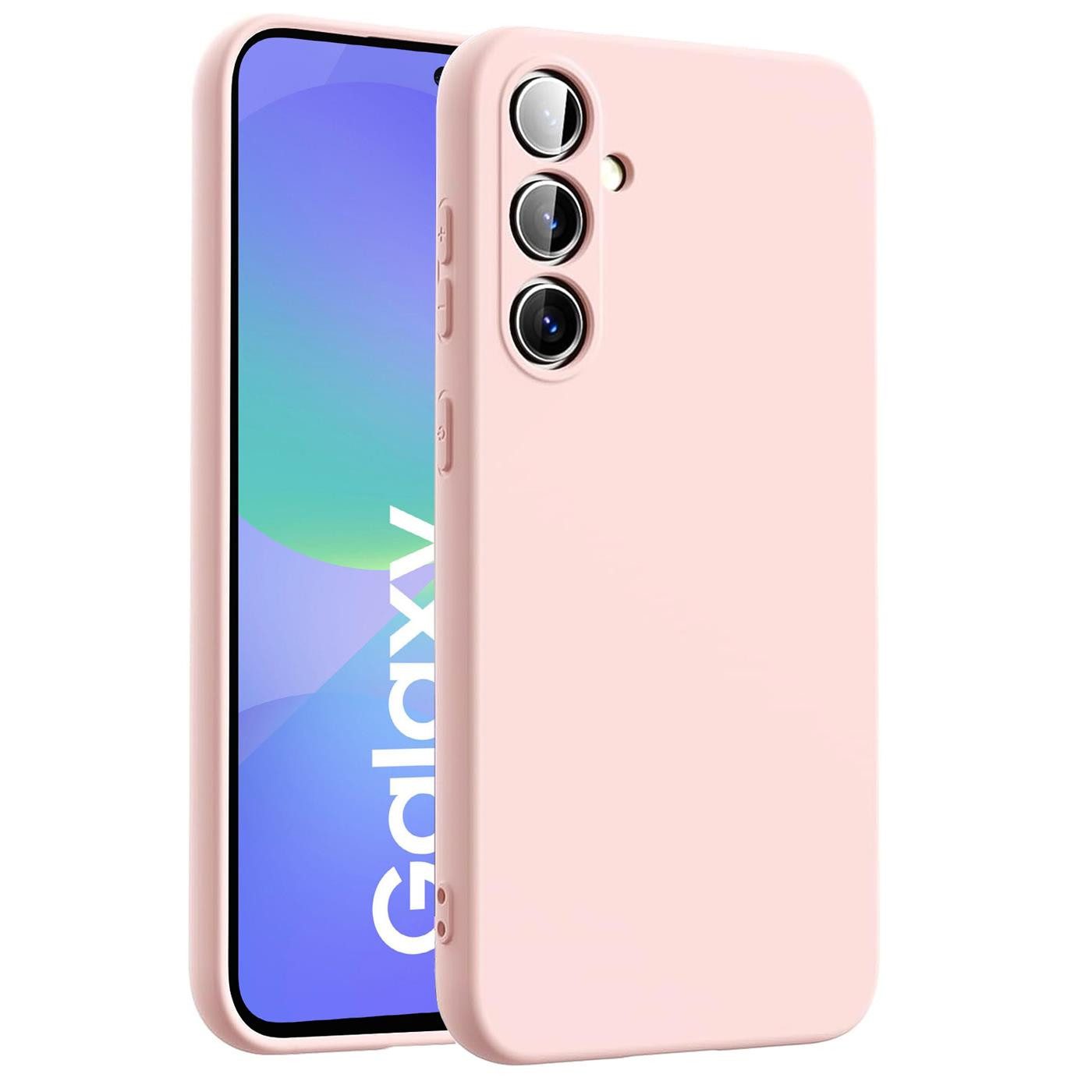 CoolGadget Handyhülle Silikon Case für das Samsung Galaxy A36 5G Slim TPU Cover, Weiche Schutz Hülle mit Innen Fleece aus Stoff Handy Tasche