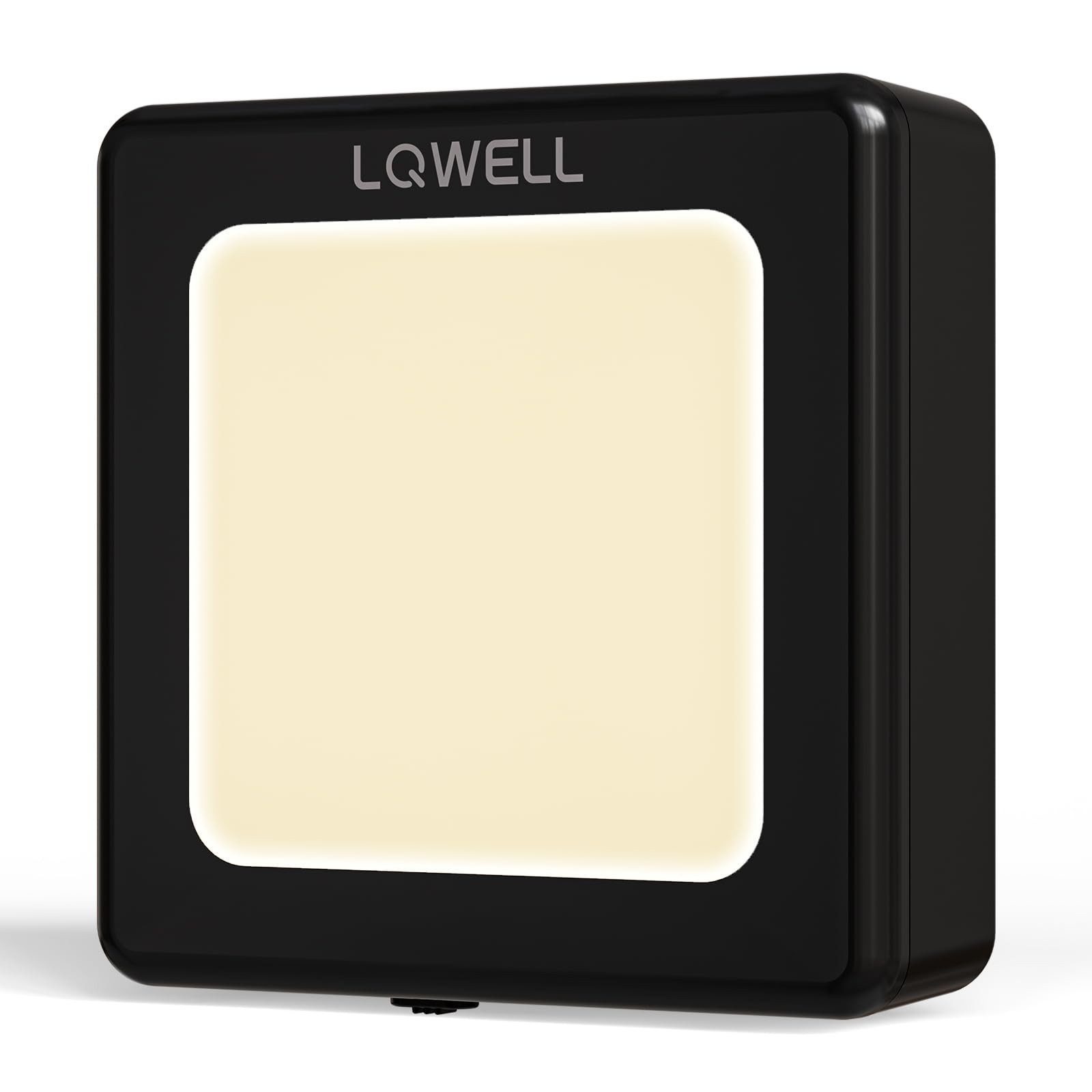 LQWELL LED Steckdosenleuchte Nachtlicht Steckdose Faltbar mit Dämmerungssensor, LED fest integriert, Nachtlampe Einstellbare Helligkeit, Automatisch Steckdosenlicht, Orientierungslicht Warmweiß, Bewegungsmelder, 1/2/3 Stück LED Nachtlicht Kinder