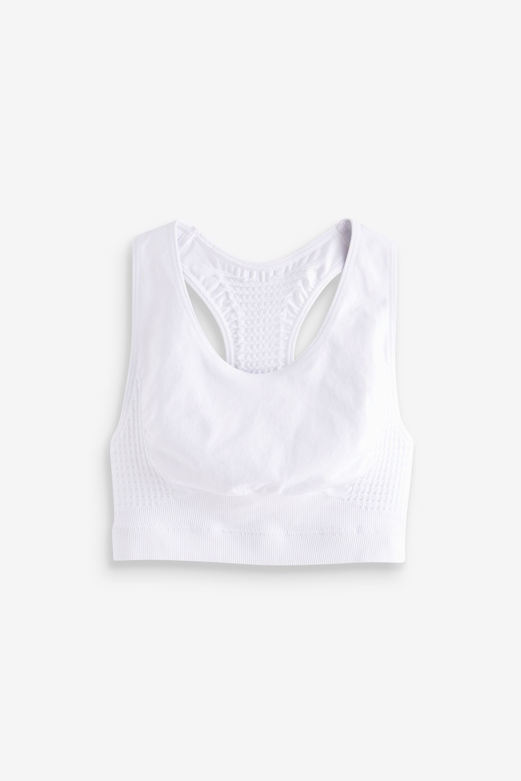 Crop-Top Nahtloses Sportoberteil mit Ringerrücken