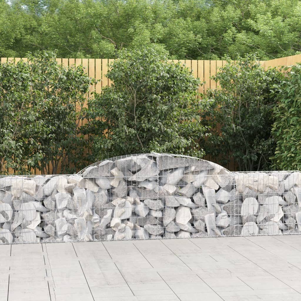 vidaXL Blumentopf Gabionen mit Hochbogen 10 Stk. 300x30x60/80 cm Verzinktes Eisen (10 St)